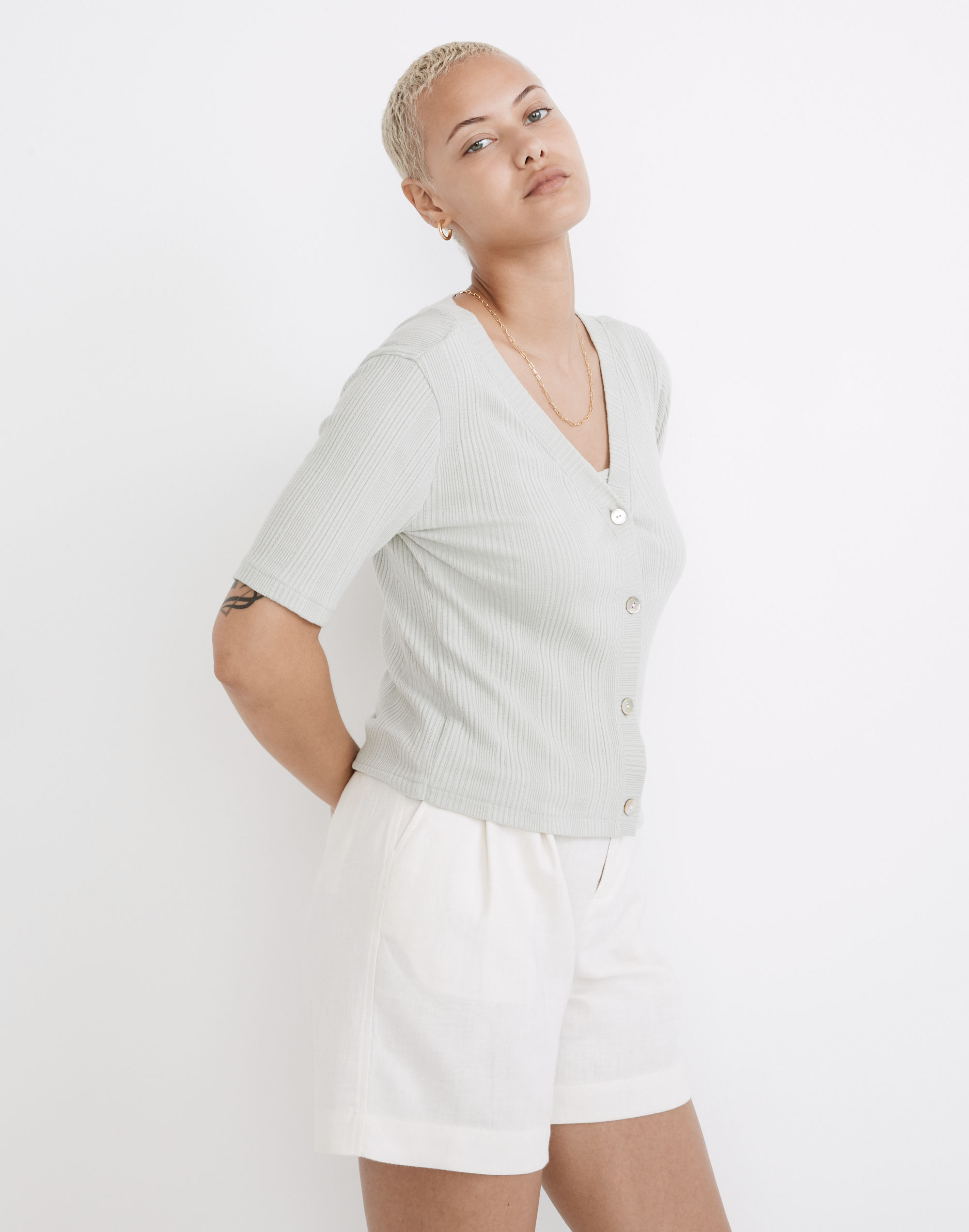 Pointelle Cardigan Twin Set