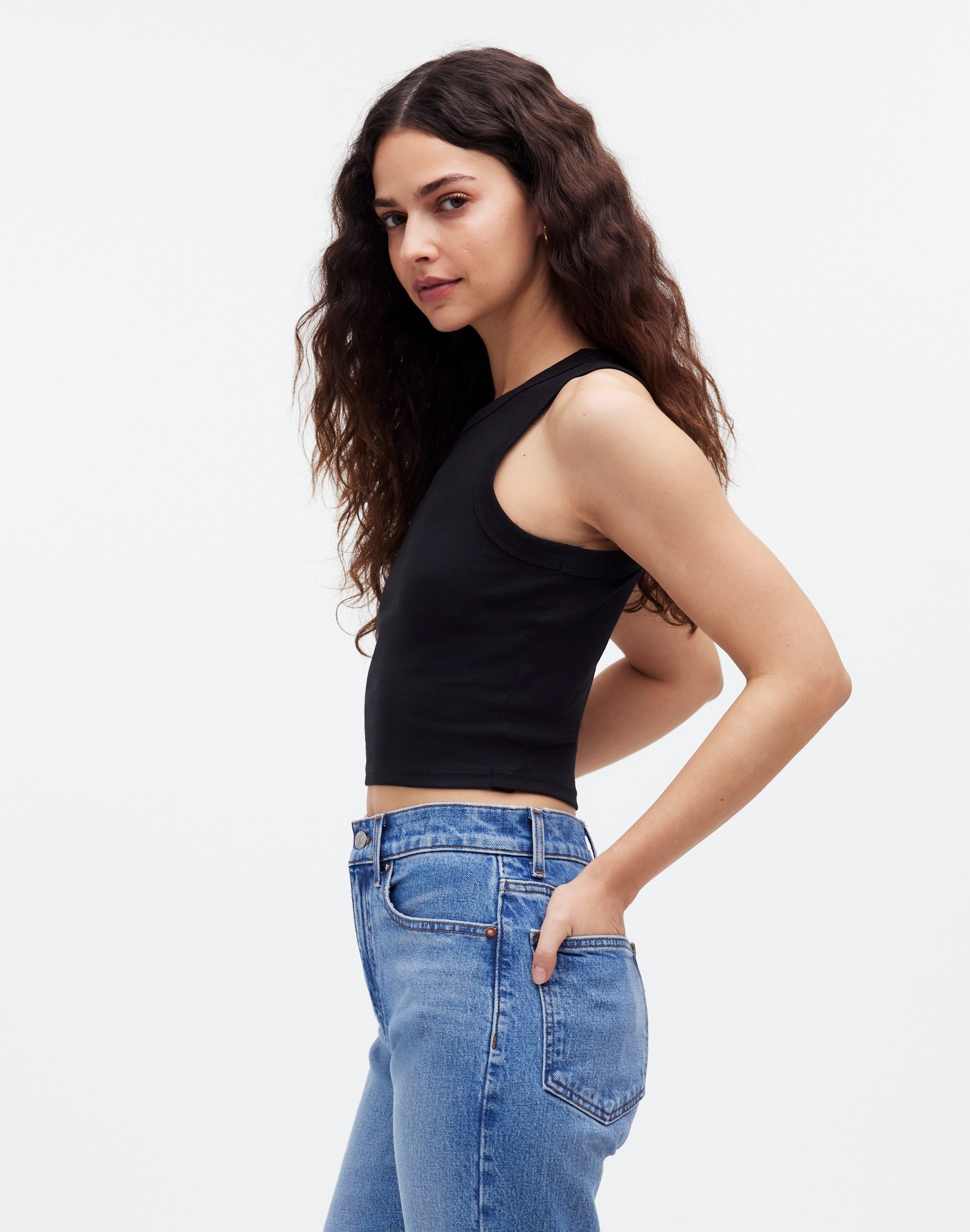 Supima&reg; Rib Crop Tank