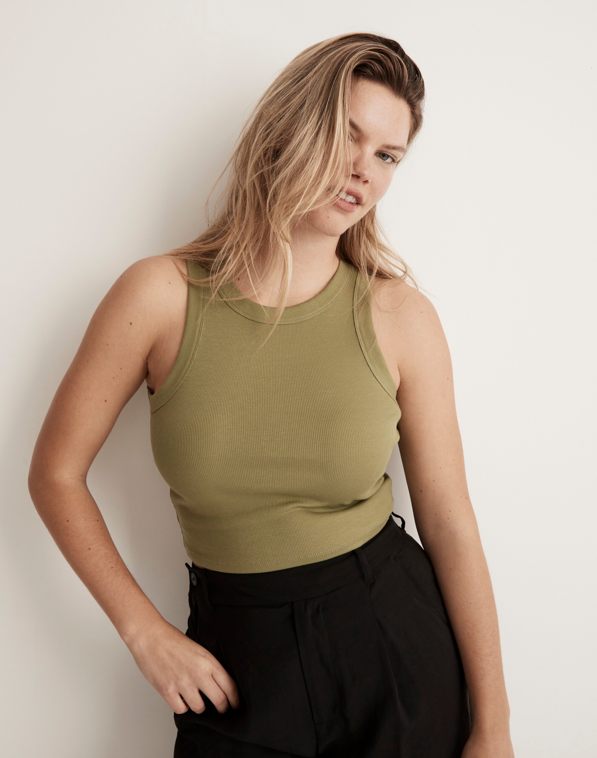Supima&reg; Rib Crop Tank