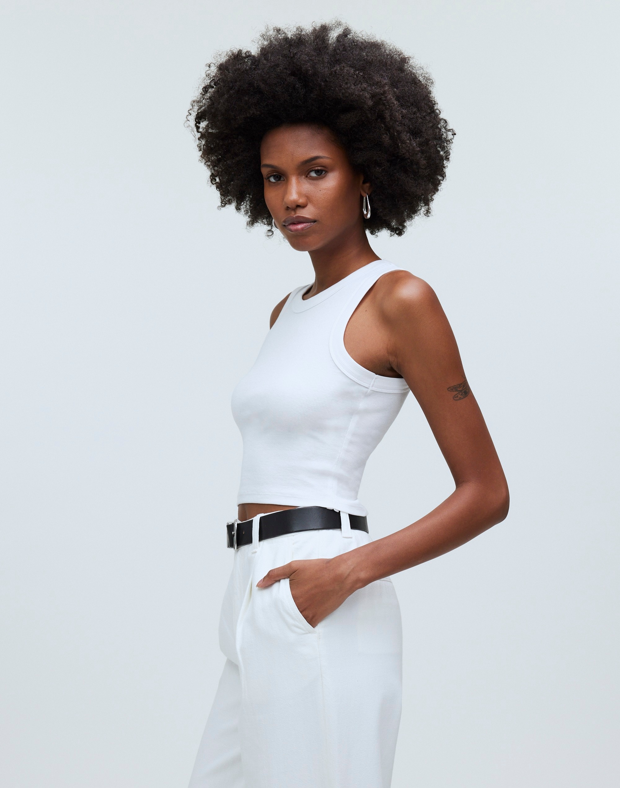 Supima&reg; Rib Crop Tank