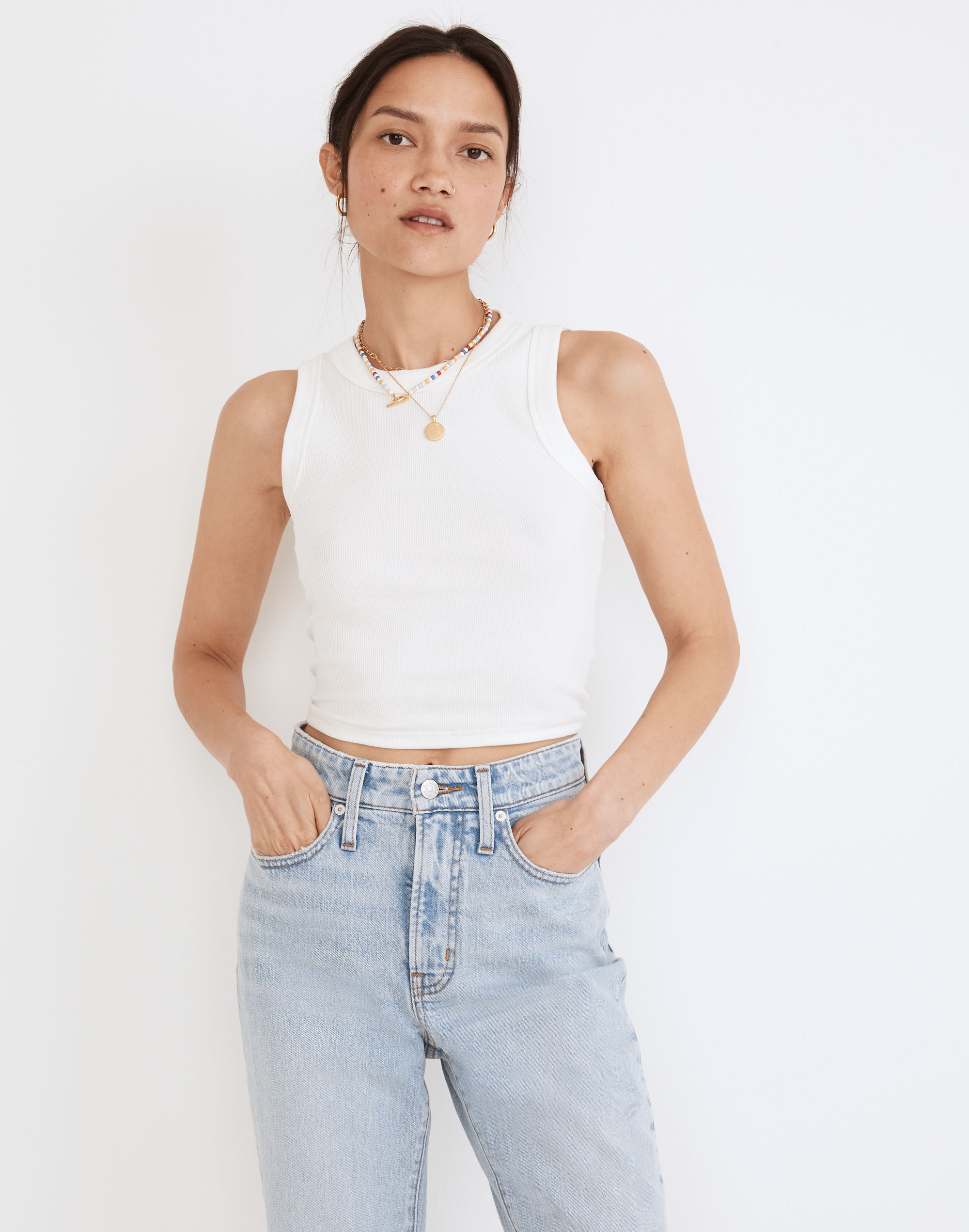 Supima&reg; Rib Crop Tank