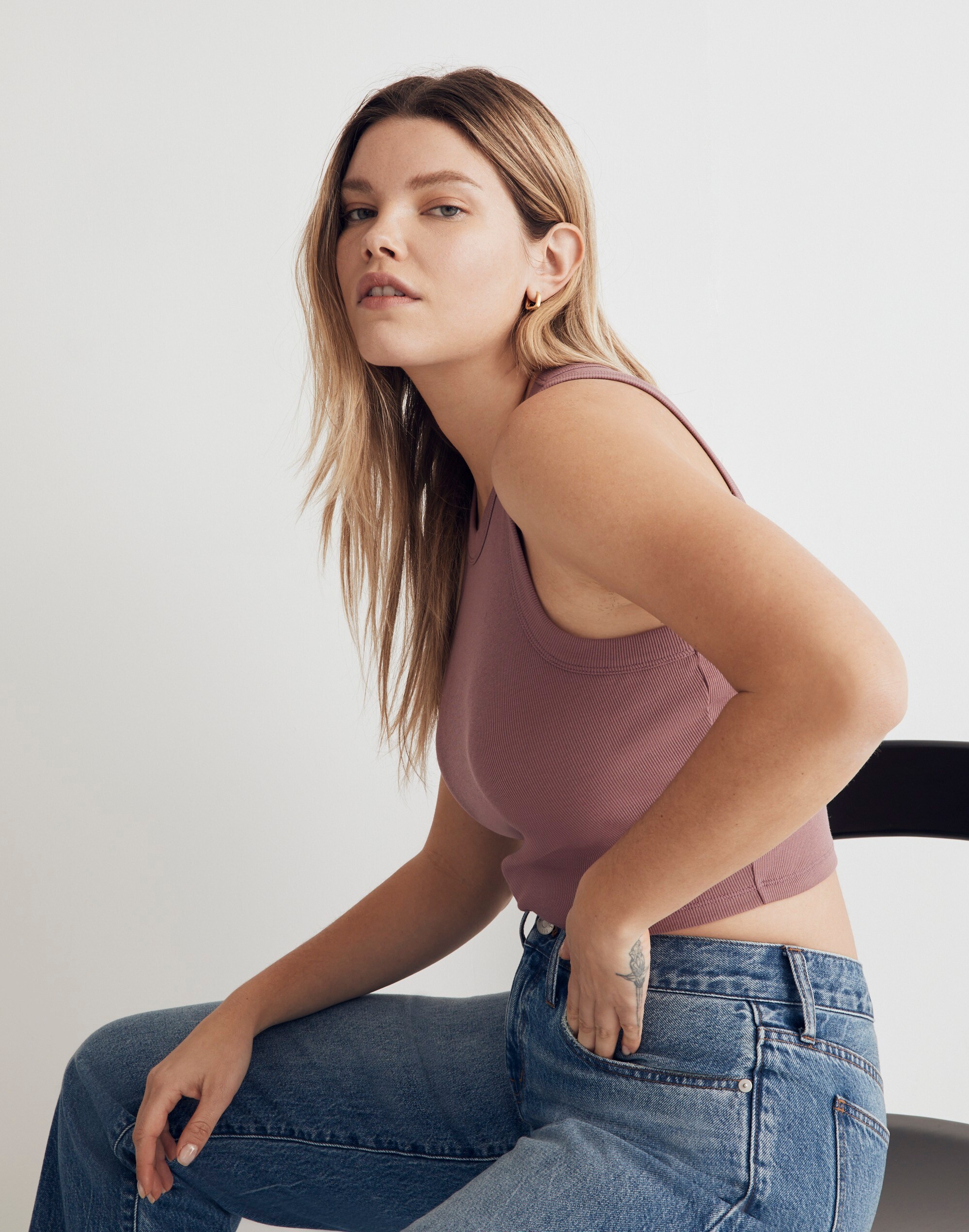 Supima&reg; Rib Crop Tank