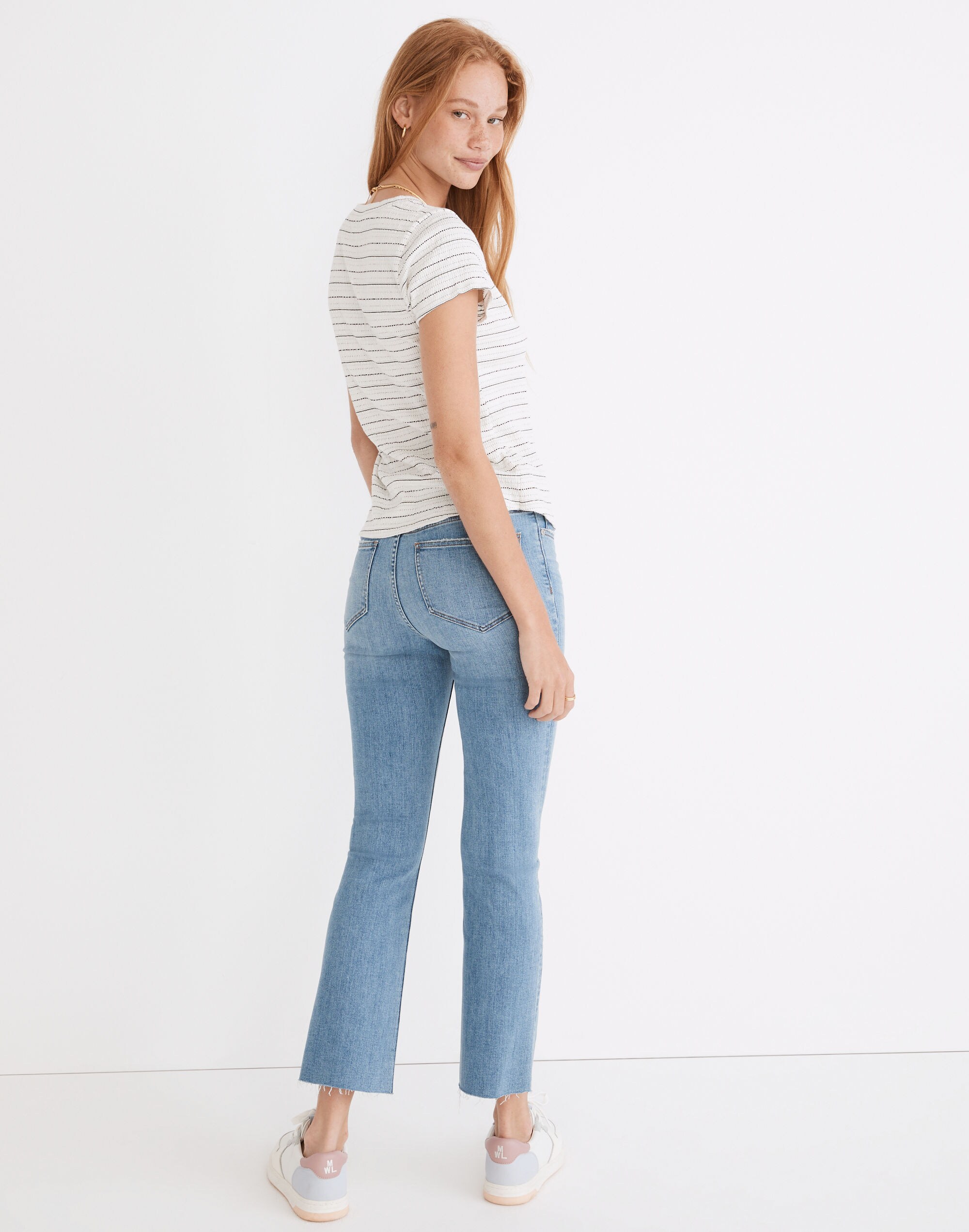 Smocked Shrunken Shirttail Tee