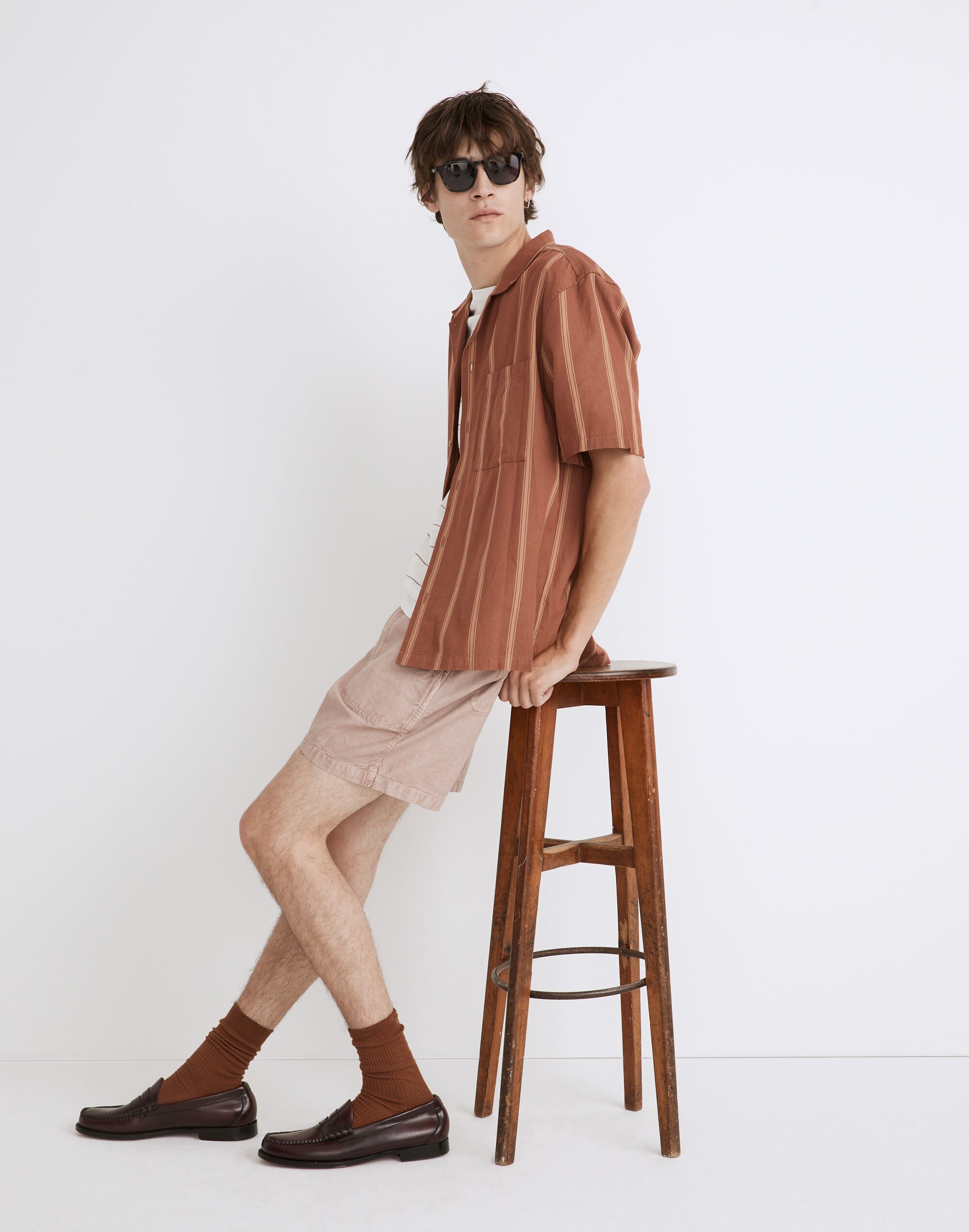 Cotton-Blend Boxy Camp Shirt