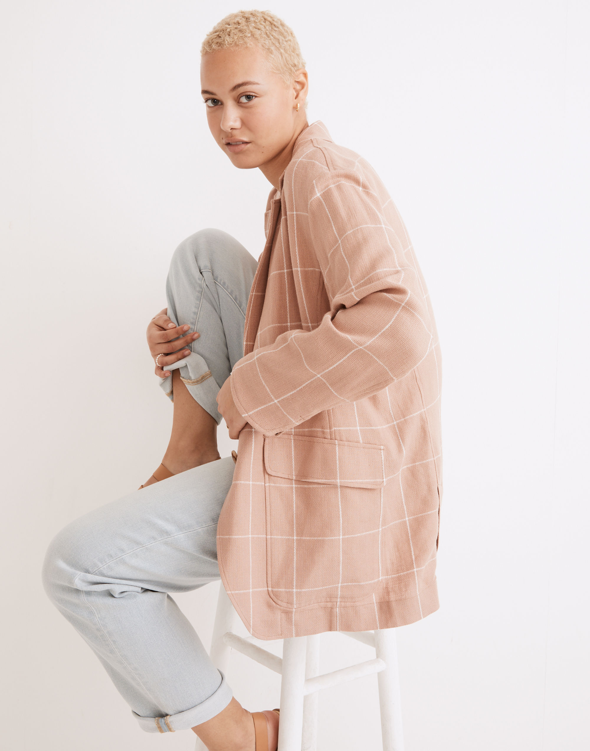 Breezewoven Larsen Blazer in Windowpane