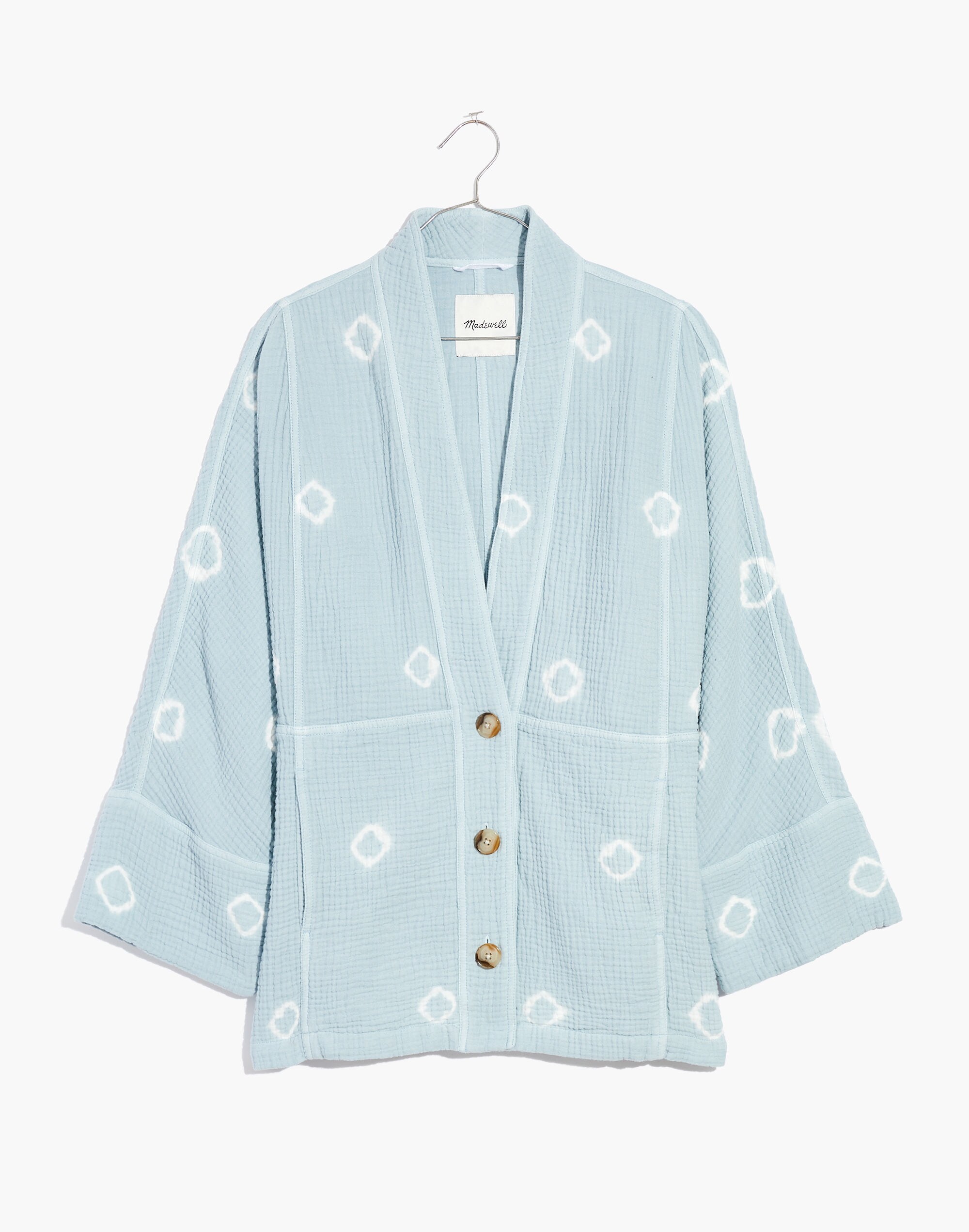 Shibori Lightspun Seamed Robe Jacket