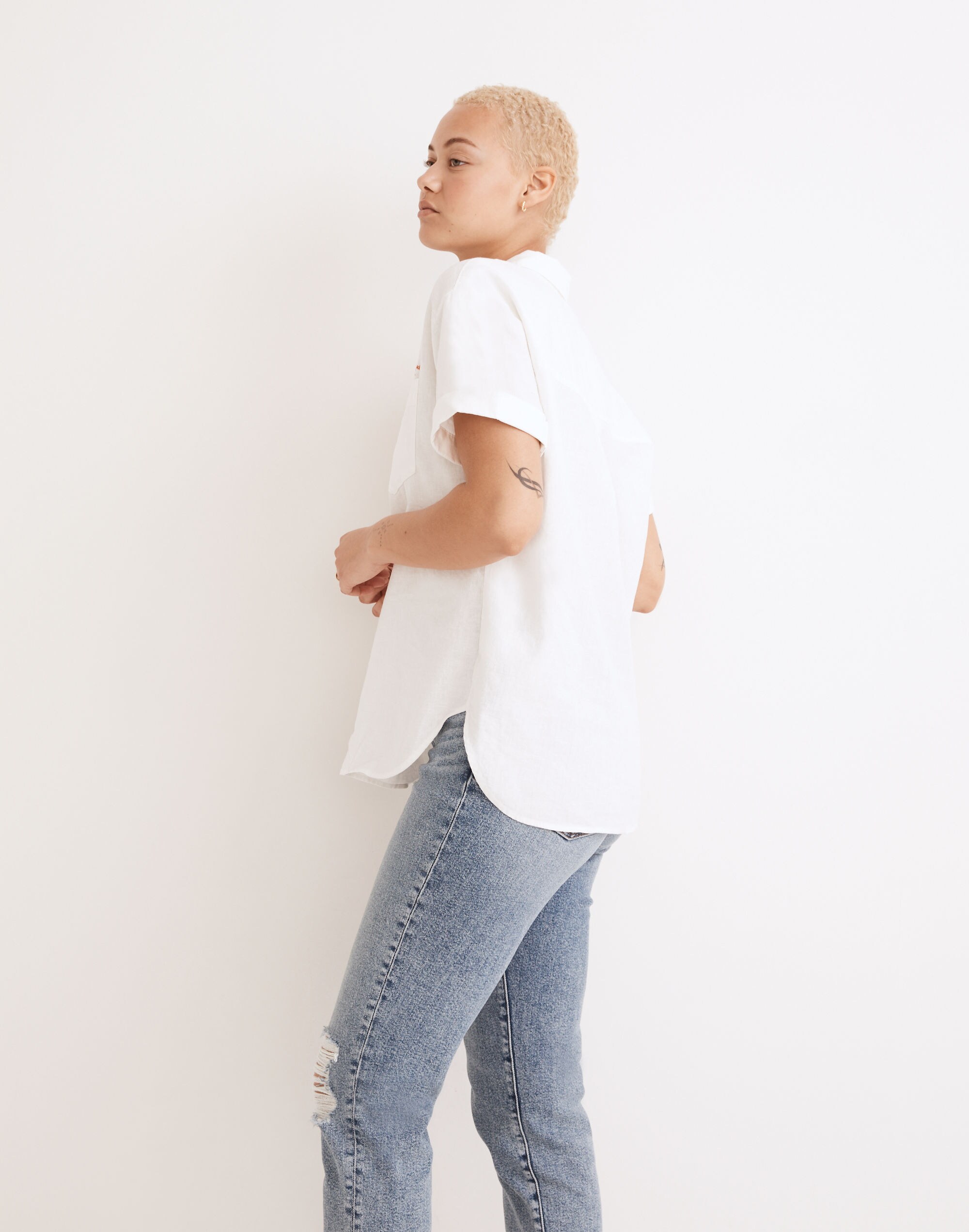 Madewell x Hôtel Magique Embroidered Popover Shirt