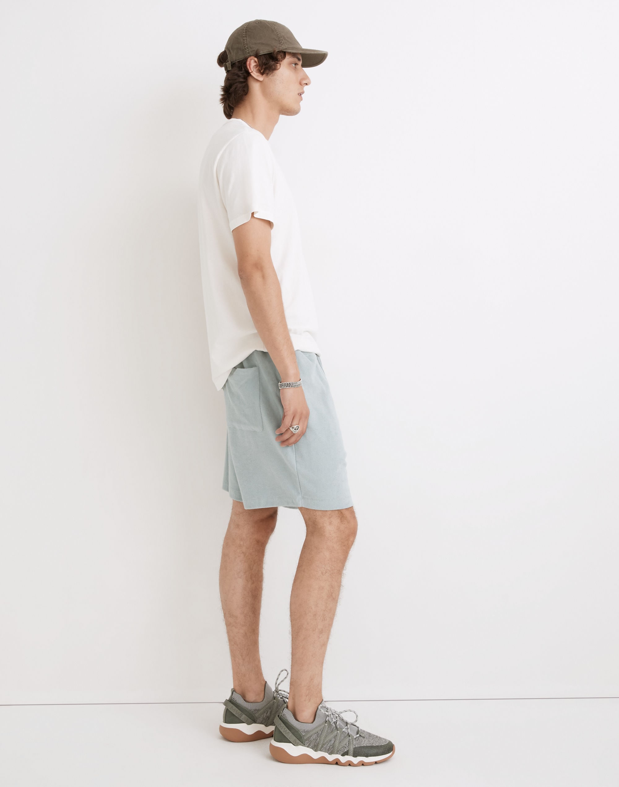 Terry Cloth Drawstring Shorts