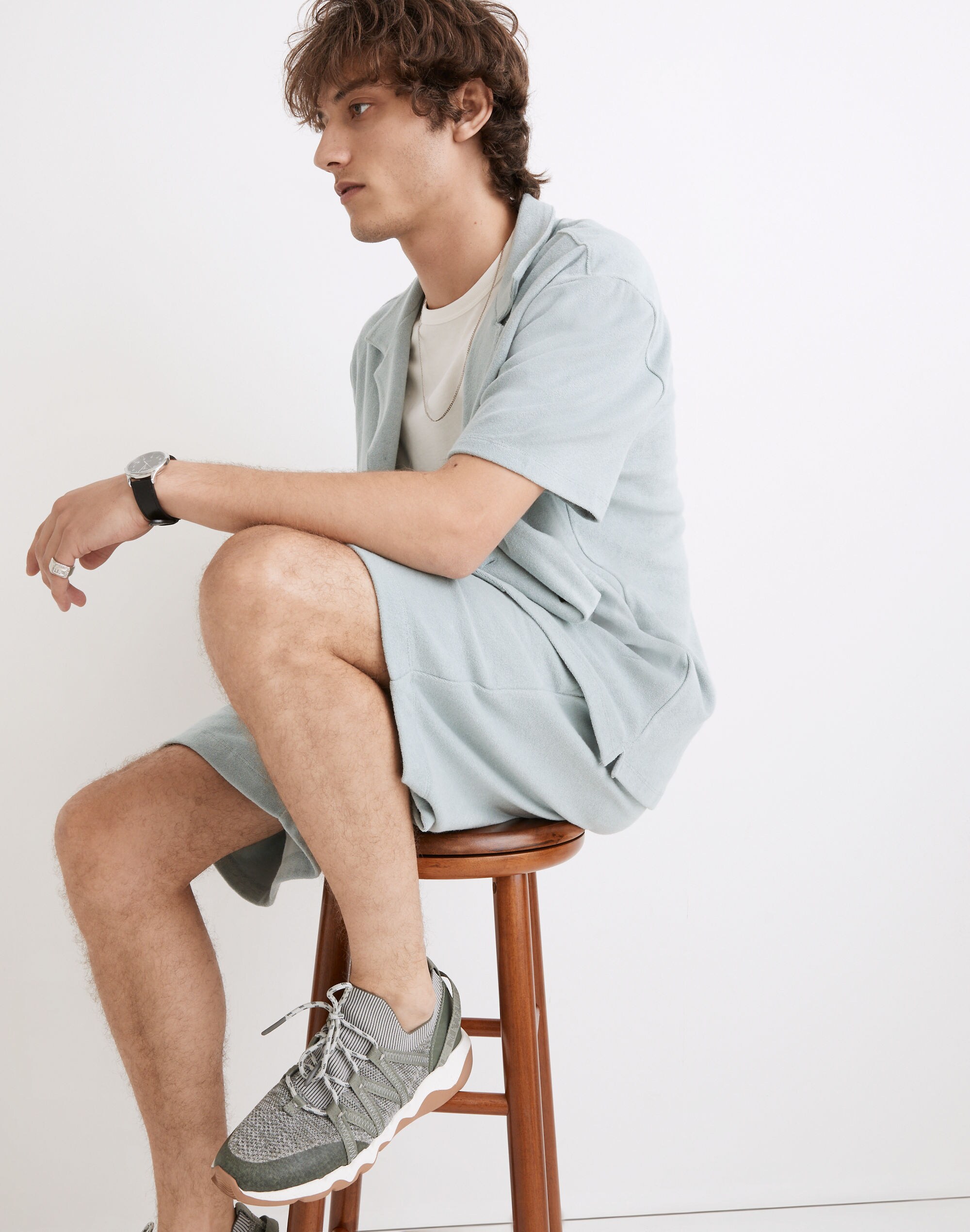 Terry Cloth Easy Short-Sleeve Shirt