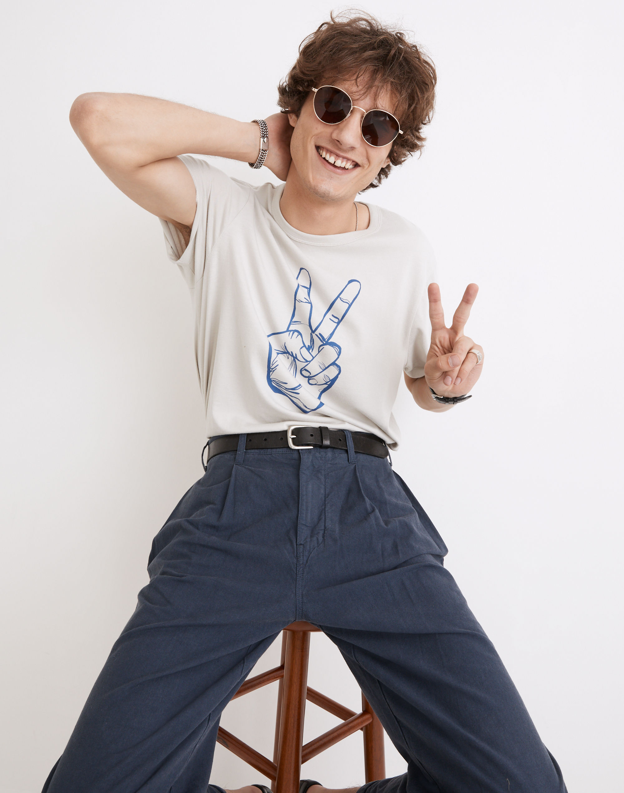 Madewell x Walker Noble Studios Peace Graphic Allday Tee