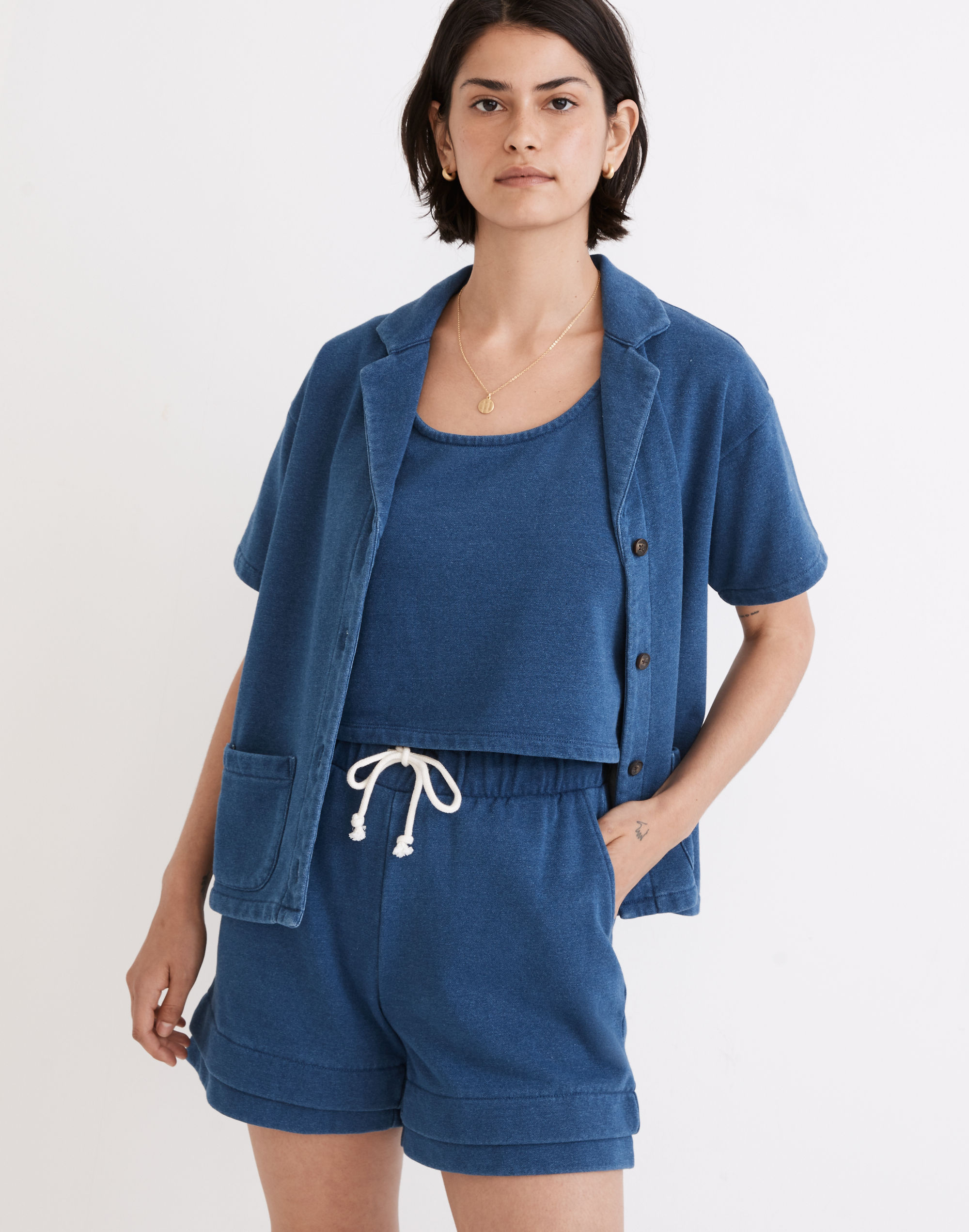 Indigo Terry Camp Shirt