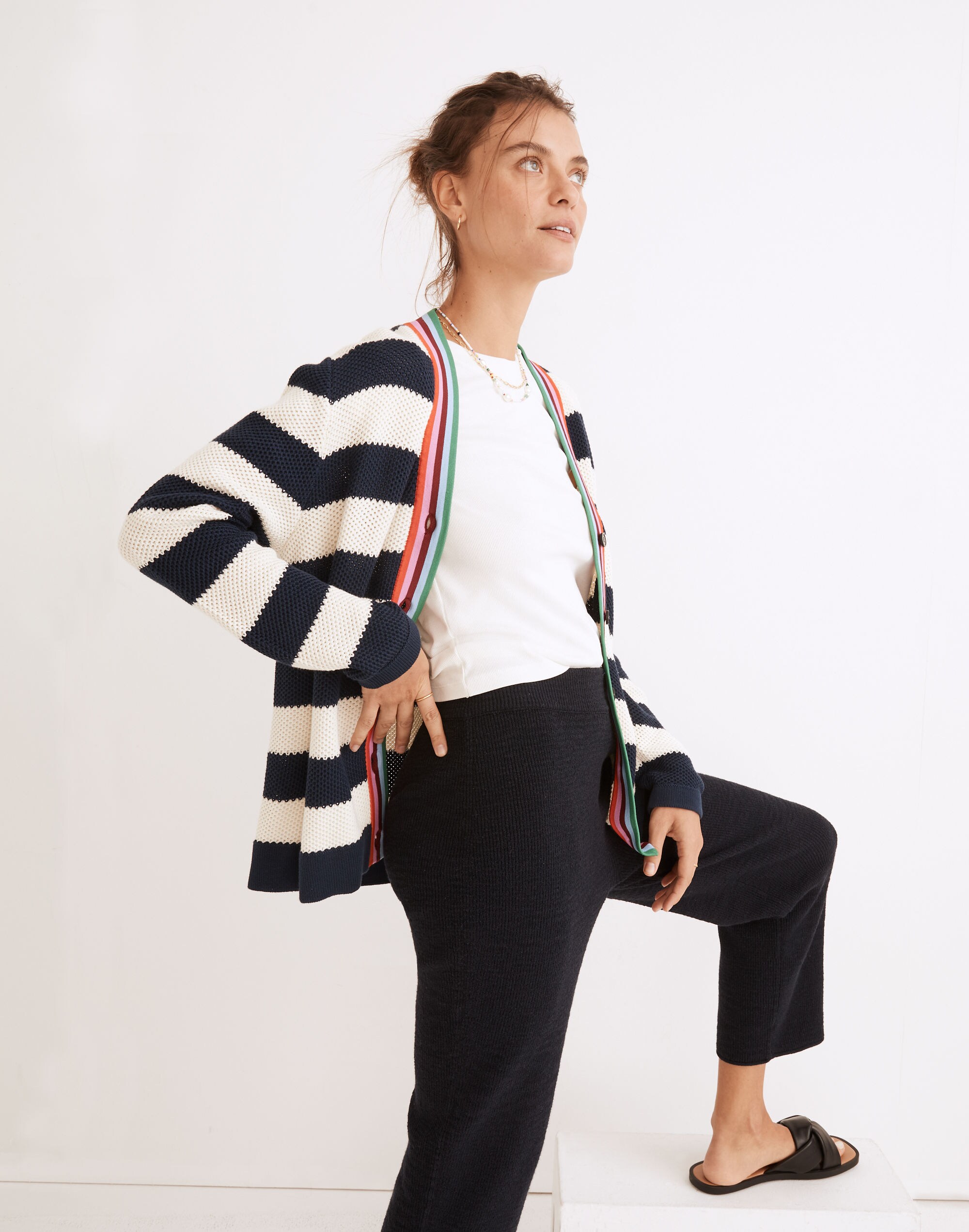 Kule Raven Striped Cardigan Sweater