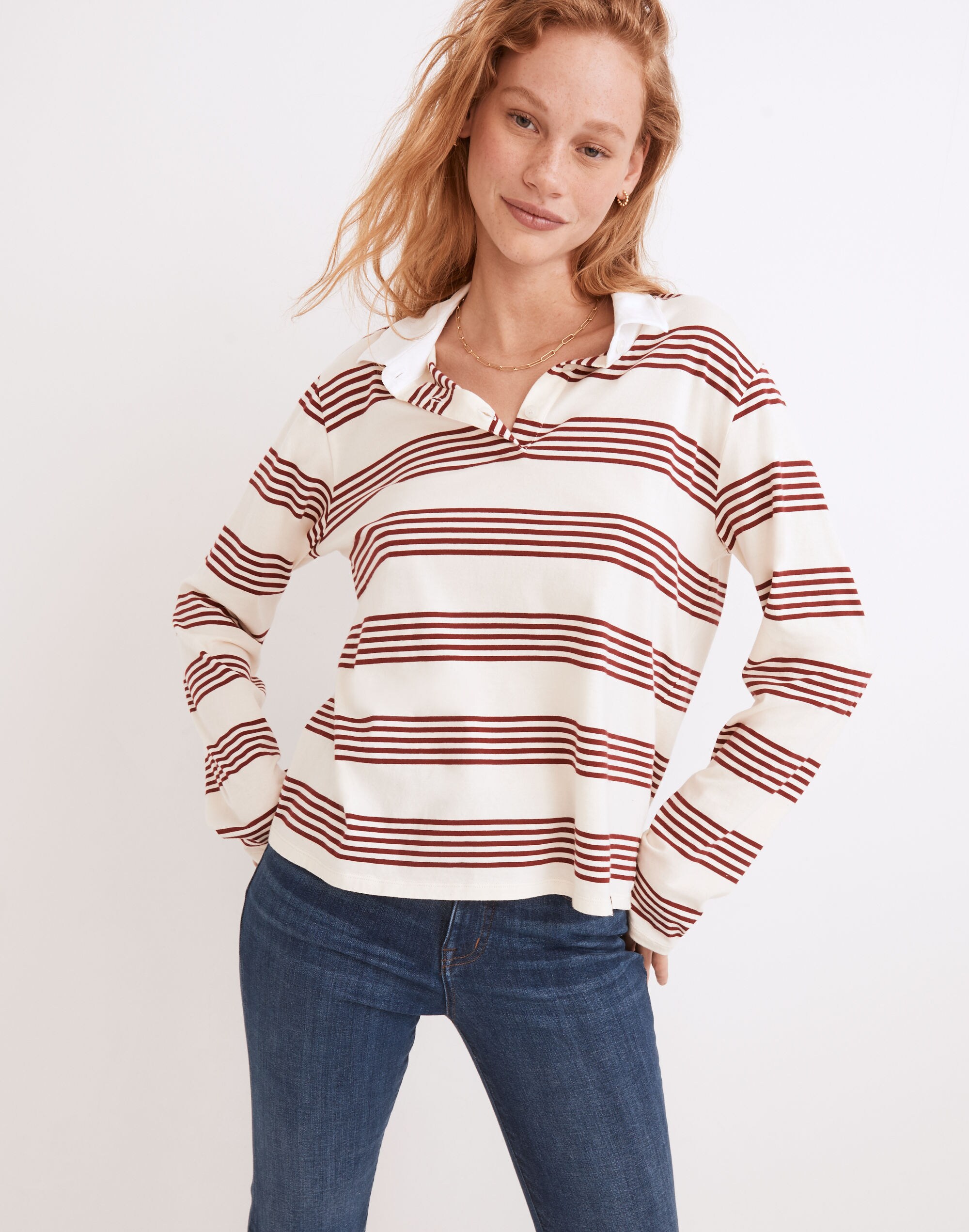 KULE Striped Rugby Shirt