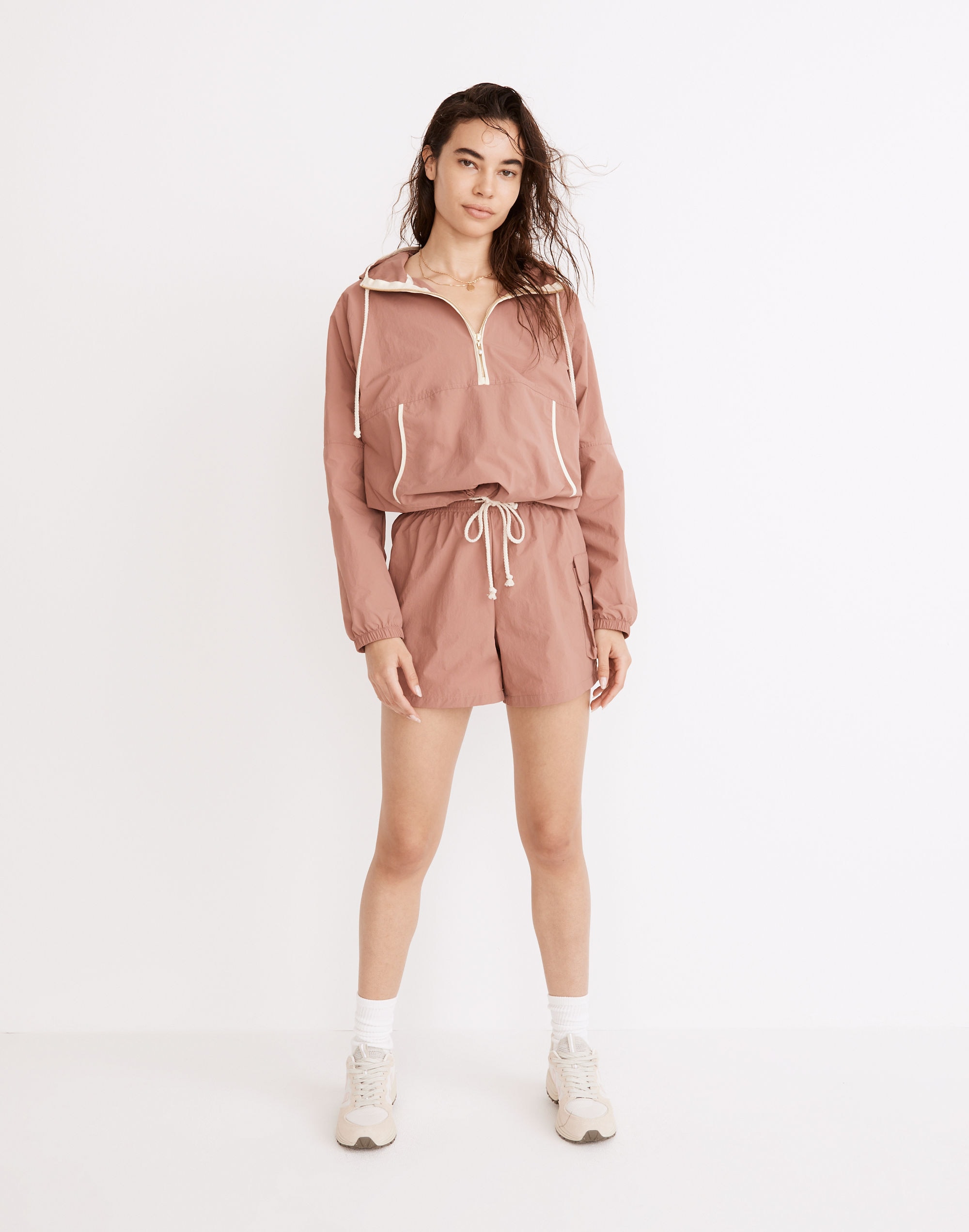 donni nylon hoodie pullover