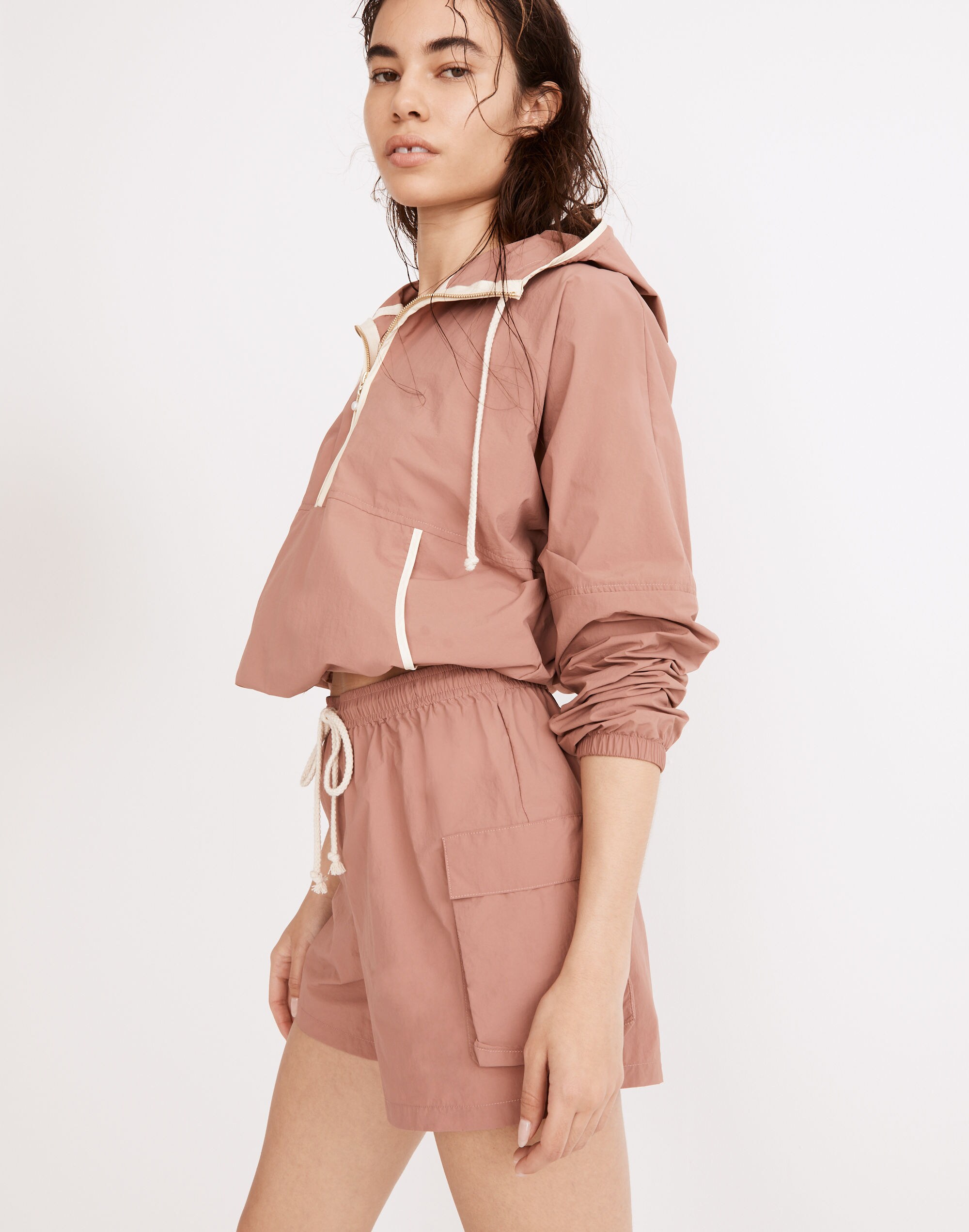 Donni Nylon Cargo Shorts