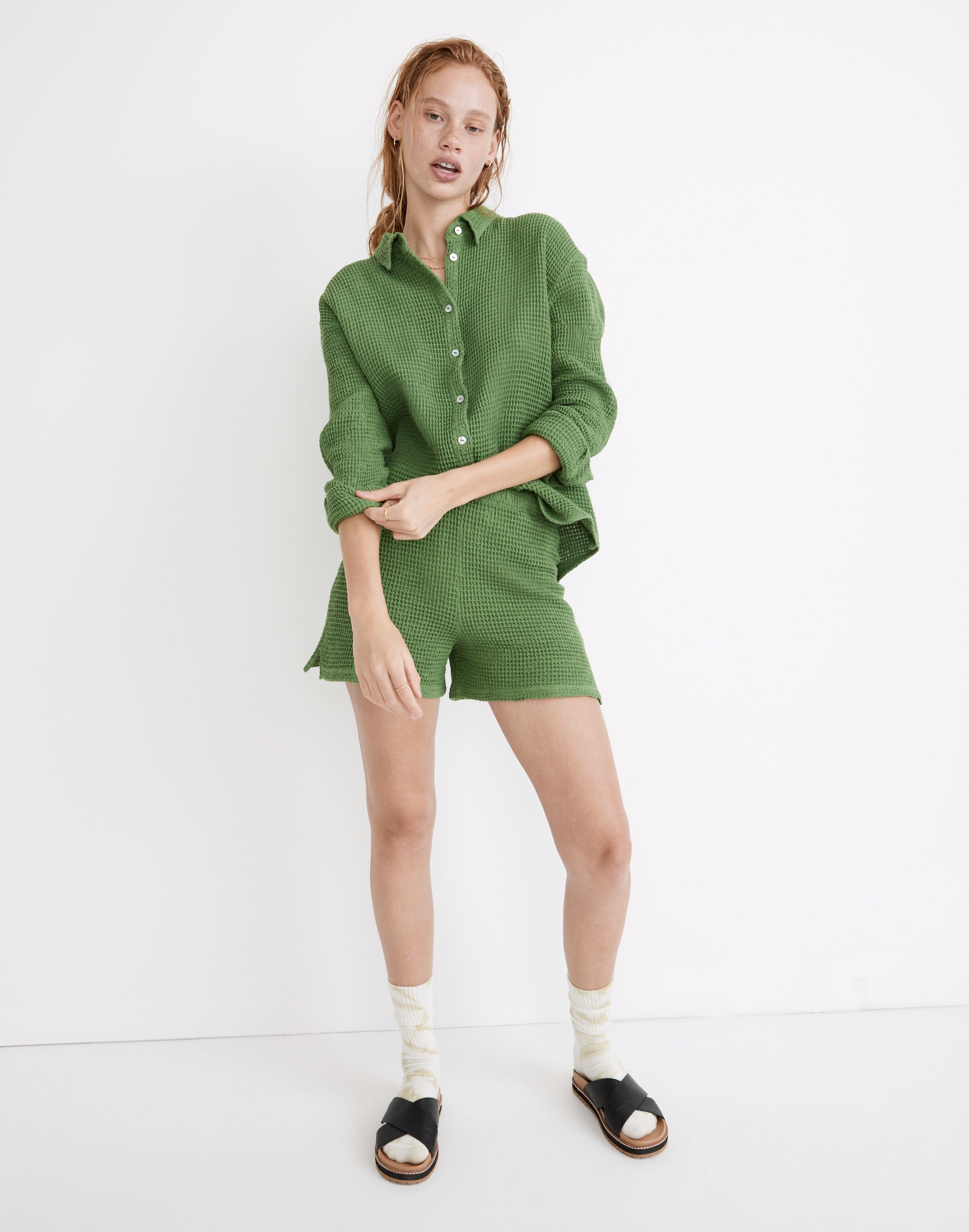 donni waffle roll shorts