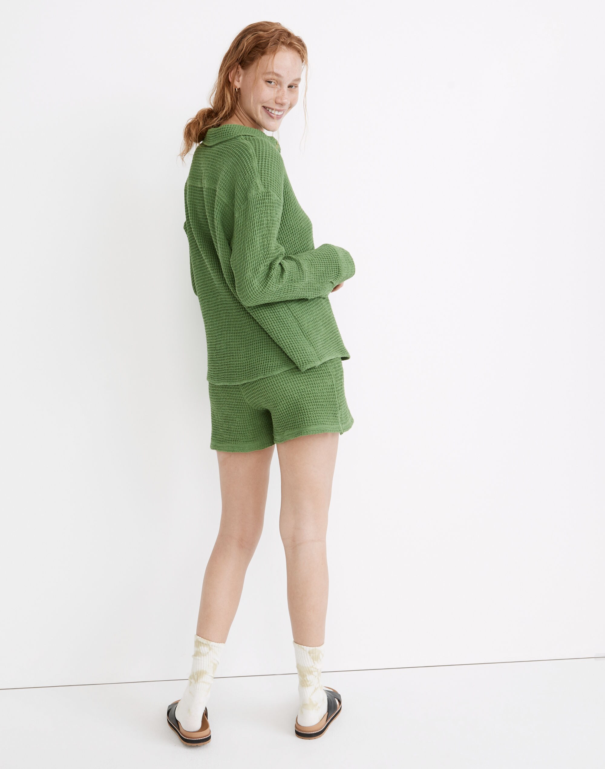 Donni Waffle Button-Down Shirt