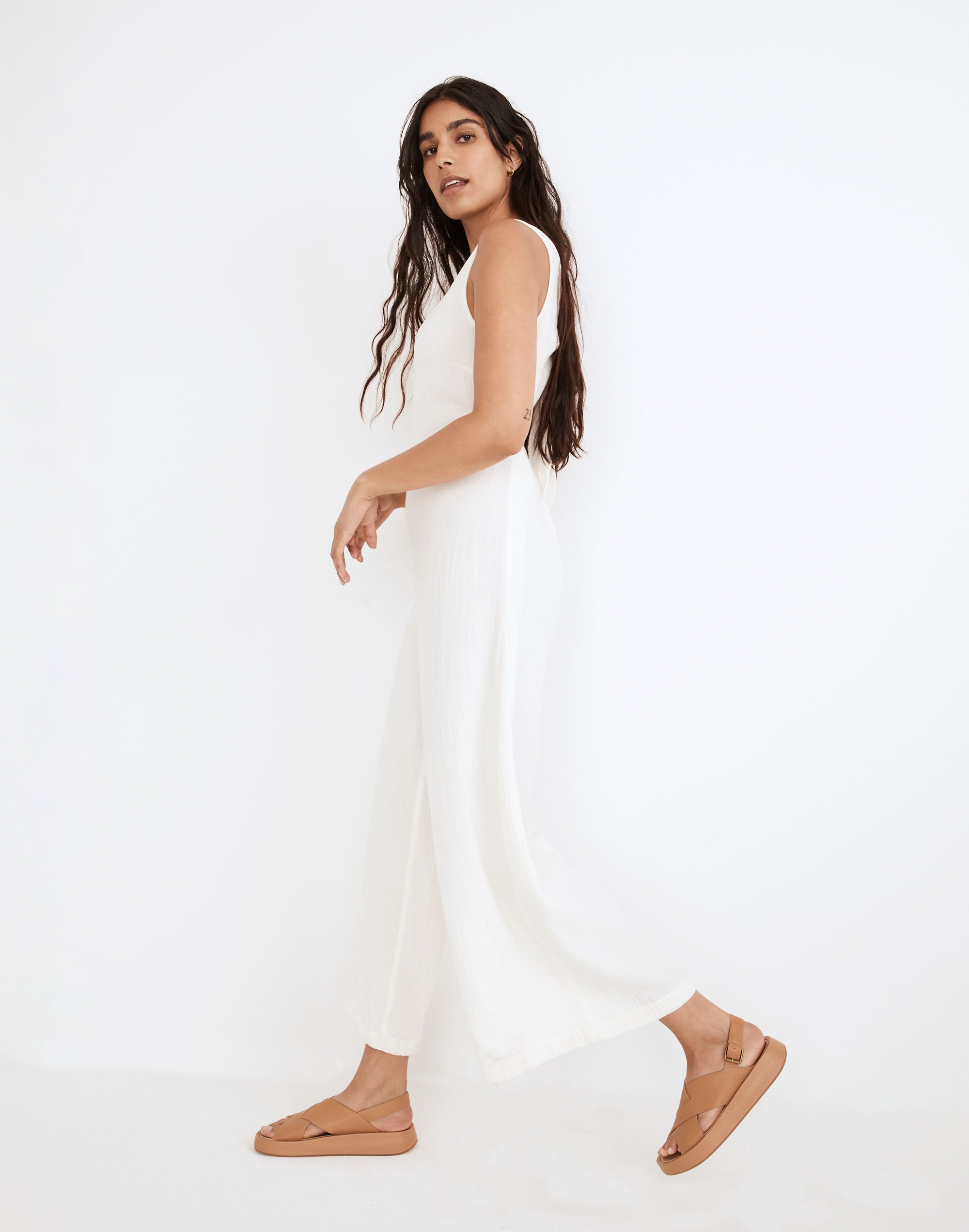 Lightestspun Tie-Back Cover-Up Jumpsuit