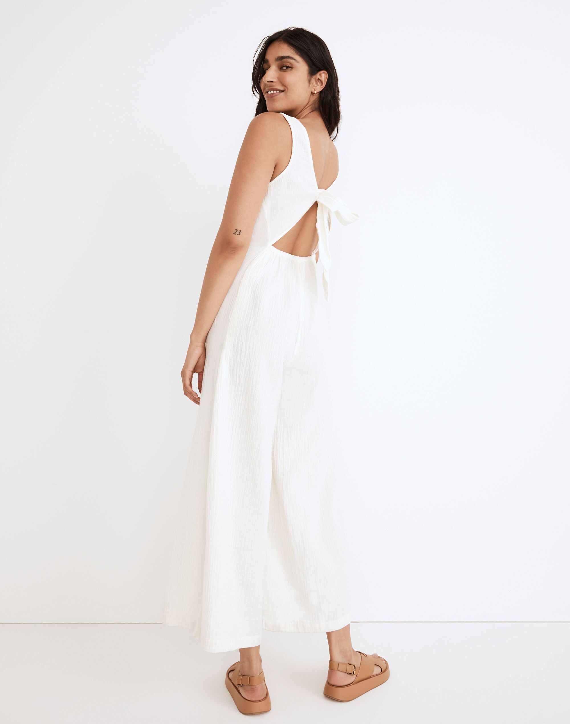 Lightestspun Tie-Back Cover-Up Jumpsuit