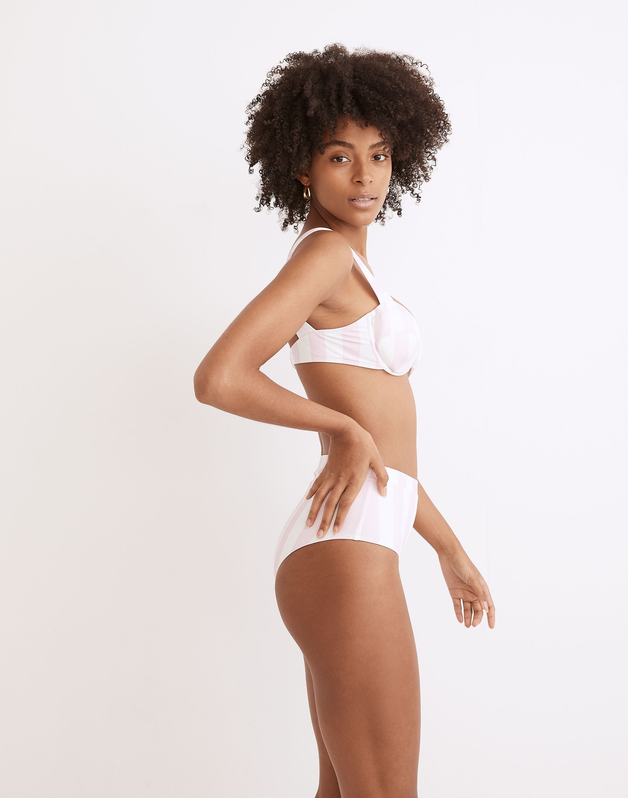 Solid &amp; Striped&reg; Lilo Bikini Top in Cotton Candy Stripe in null image 2