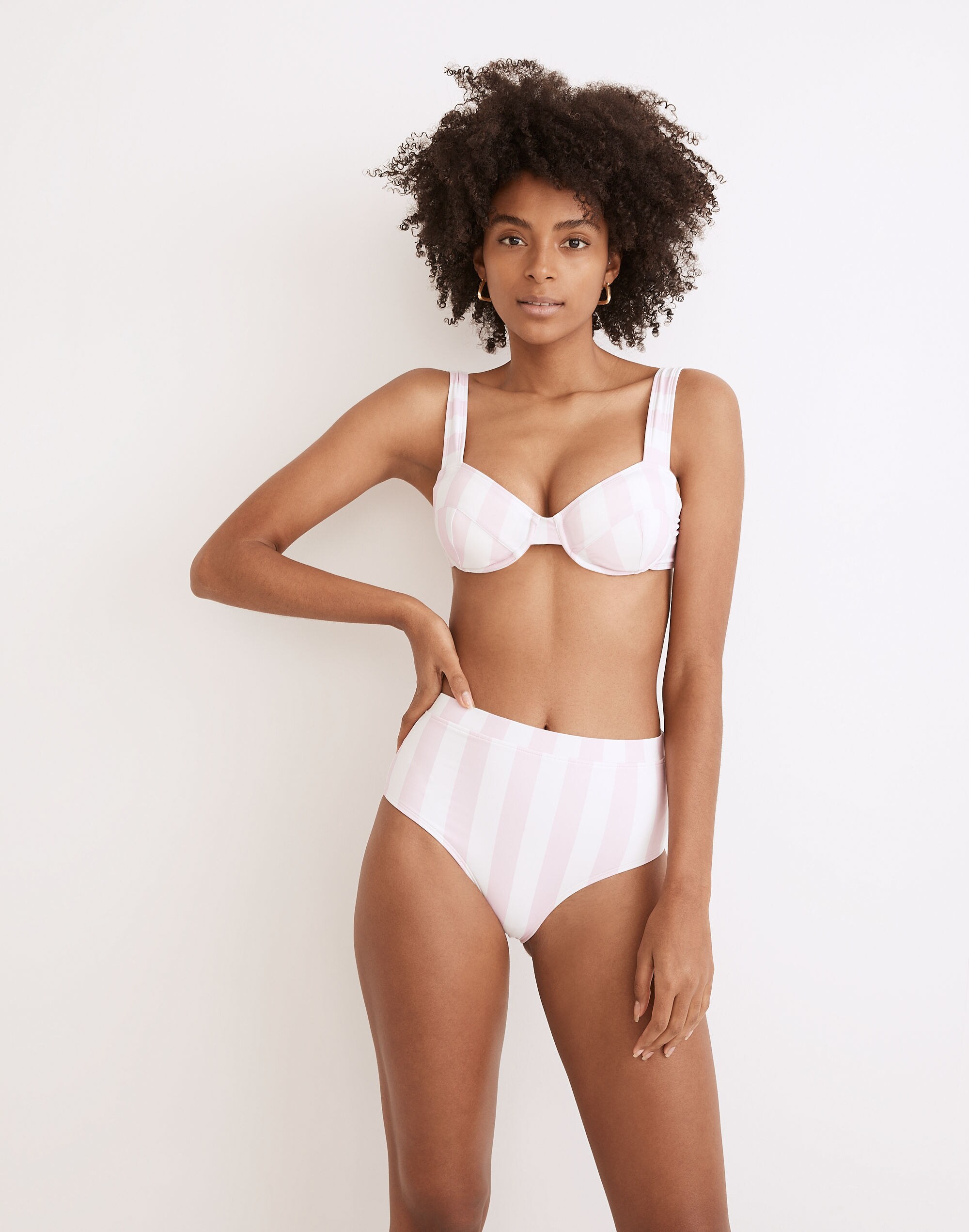 Solid &amp; Striped&reg; Lilo Bikini Top in Cotton Candy Stripe in null image 1