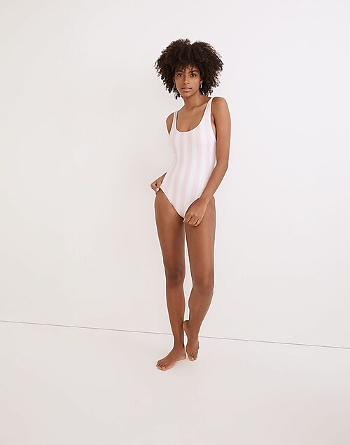 Solid & Striped® Anne-Marie One-Piece Swimsuit in Cotton Candy Stripe