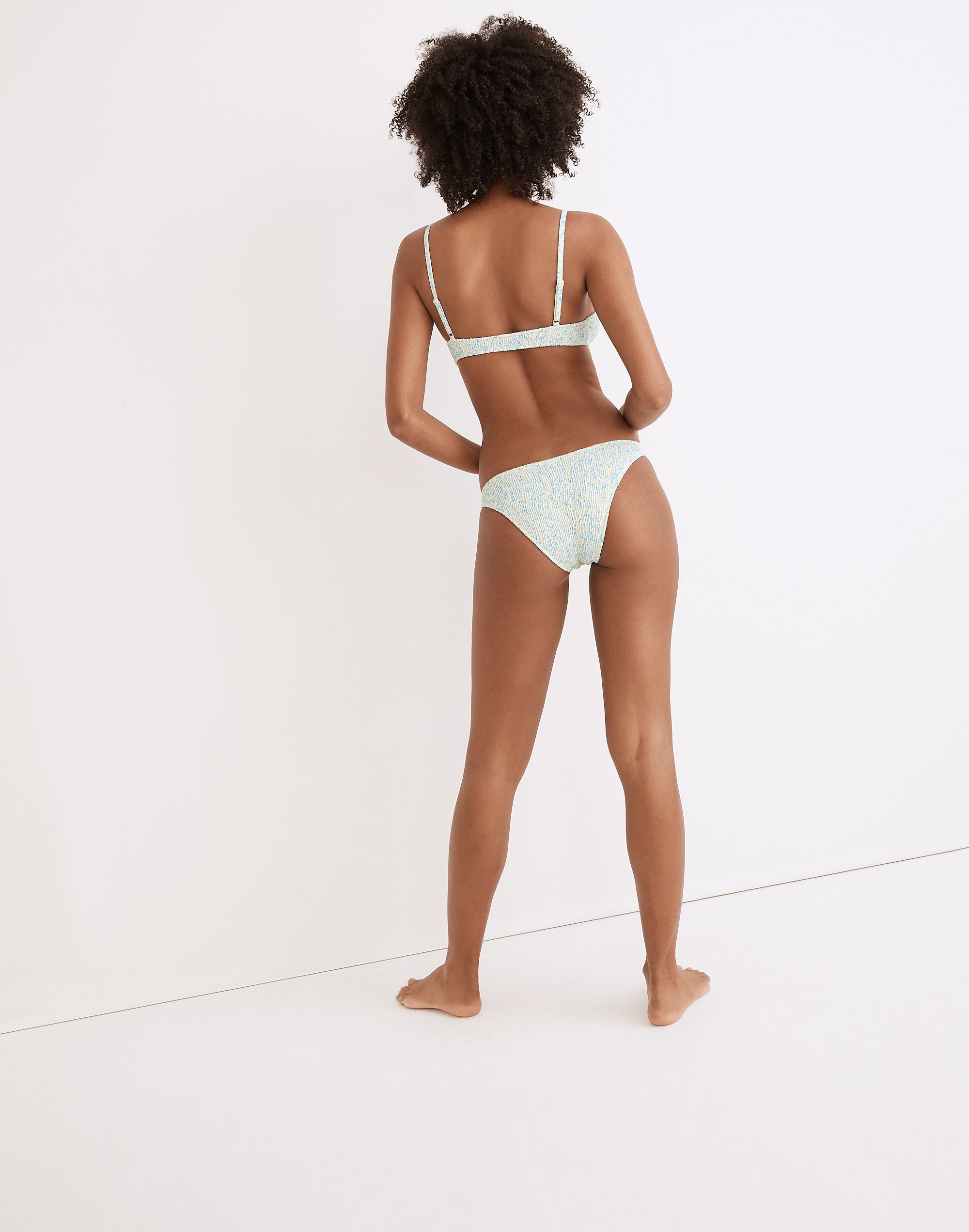 Solid &amp; Striped&reg; Rachel Smocked Bikini Bottom in Painted Ditsy Floral