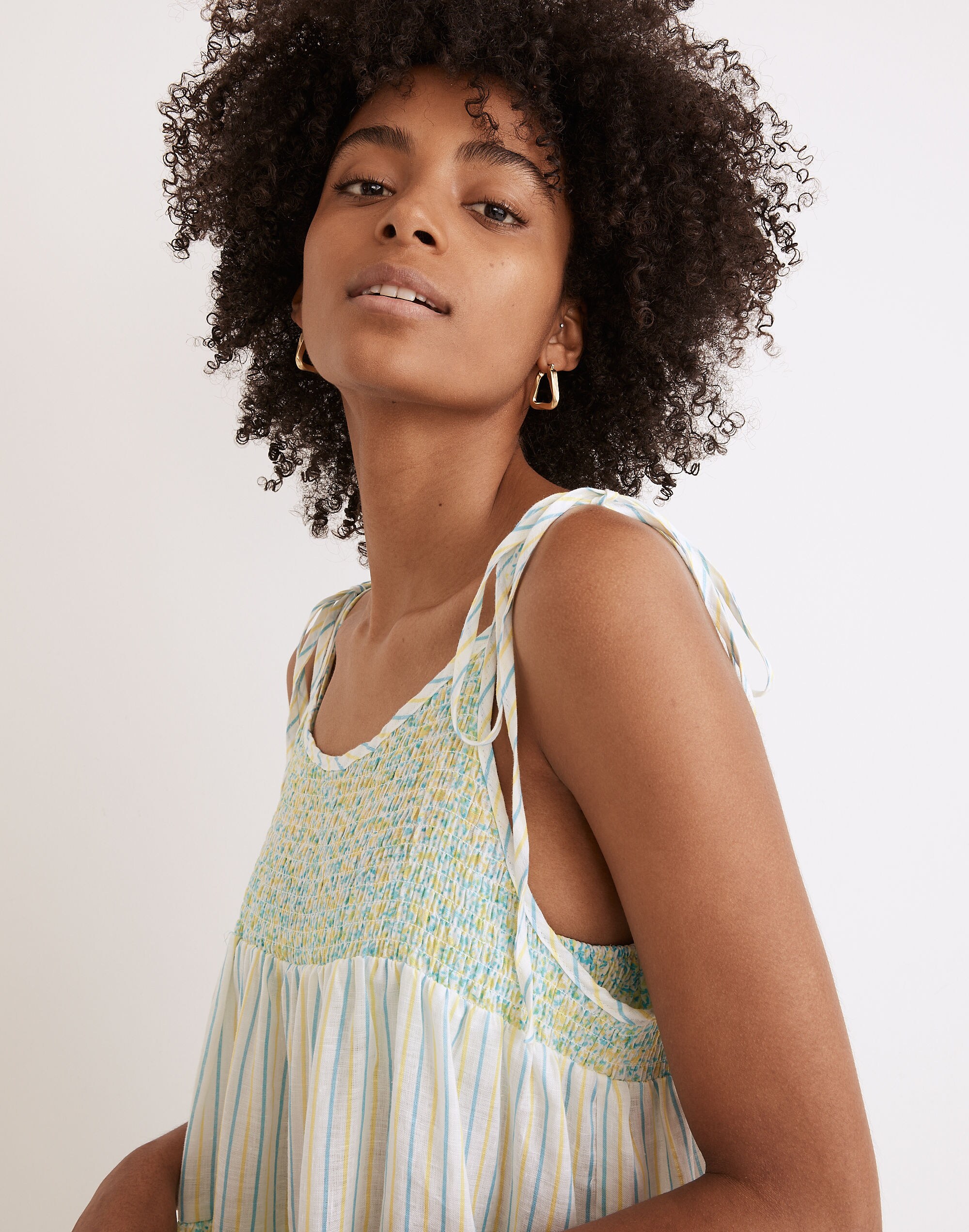 Solid &amp; Striped&reg; Linen Parker Tiered Cover-Up Dress in Painted Ditsy Floral