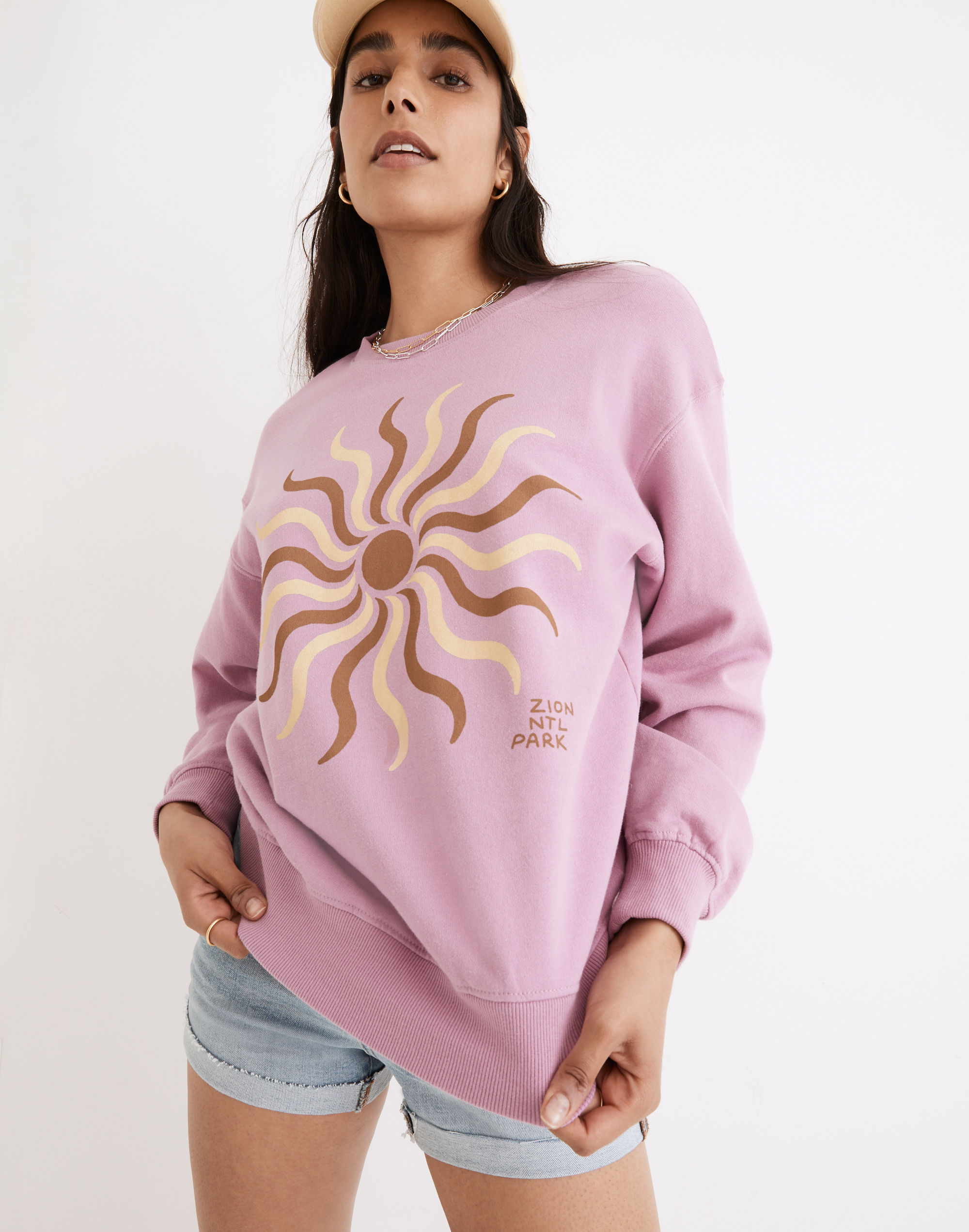 Madewell x Parks Project Unisex Zion Sun Organic Cotton Crewneck Sweatshirt