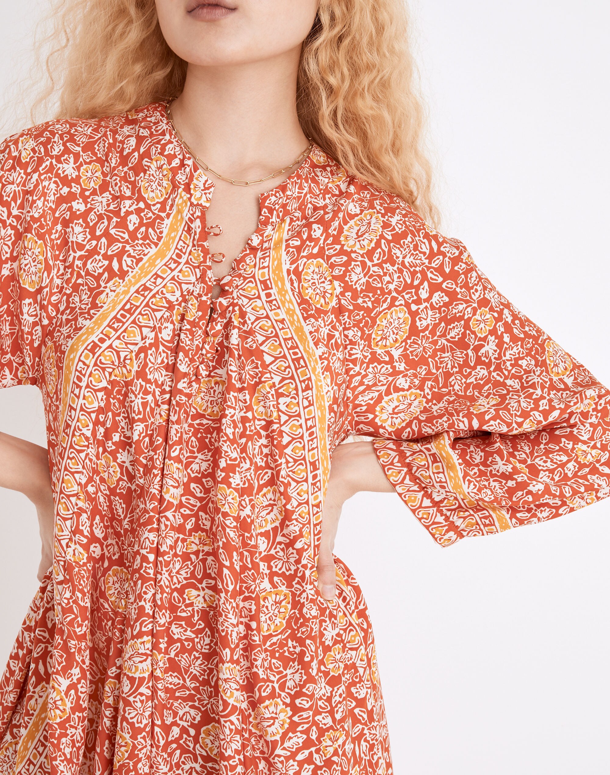 Natalie Martin Silk Fiore Mini Dress in Floral Print