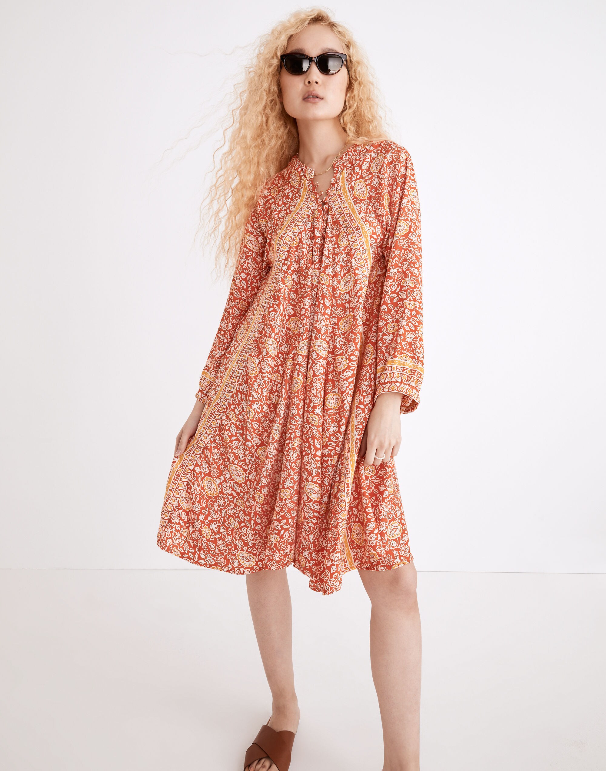 Natalie Martin Silk Fiore Mini Dress in Floral Print