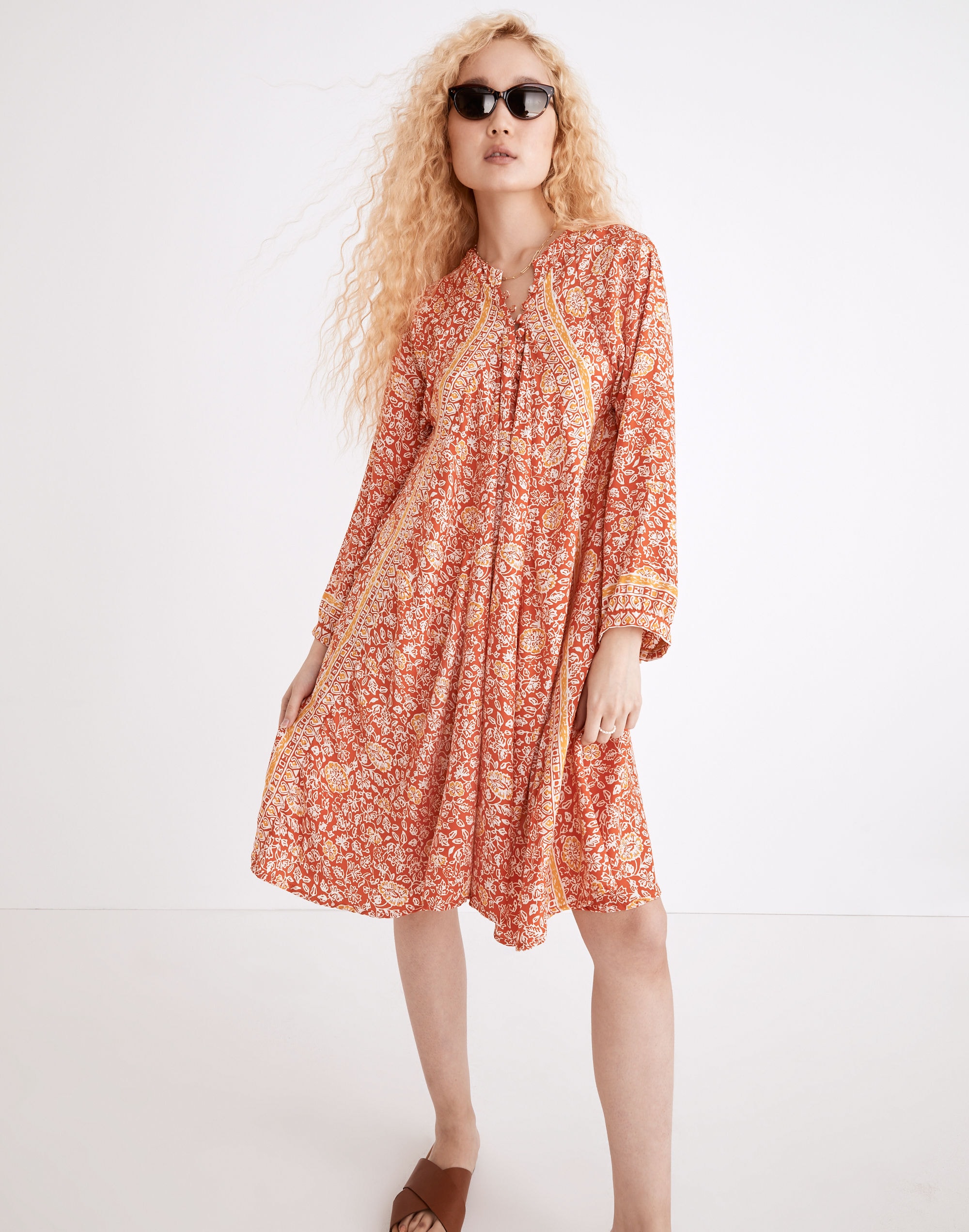 Natalie Martin Silk Fiore Mini Dress in Floral Print
