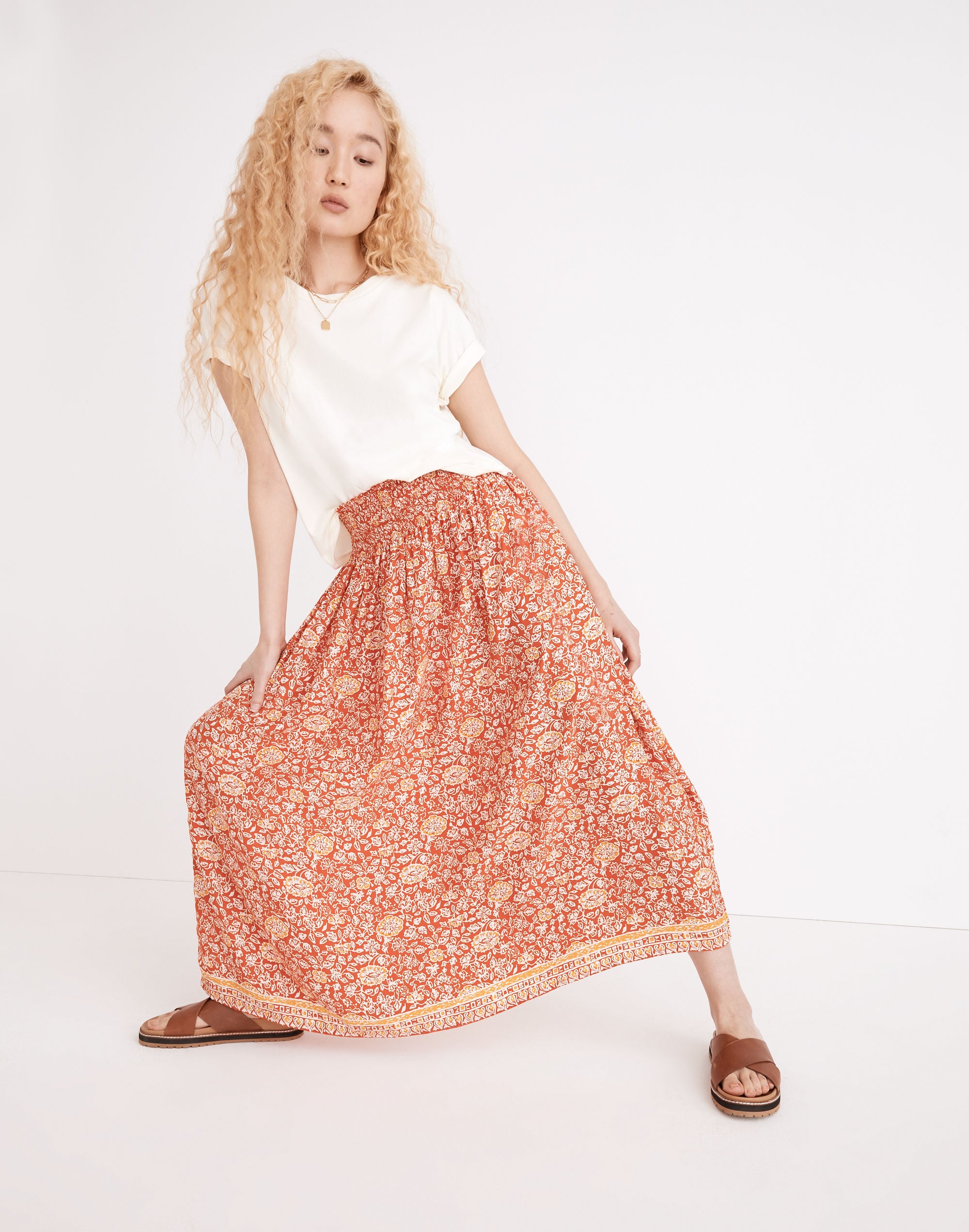 Natalie Martin Silk Bella Maxi Skirt