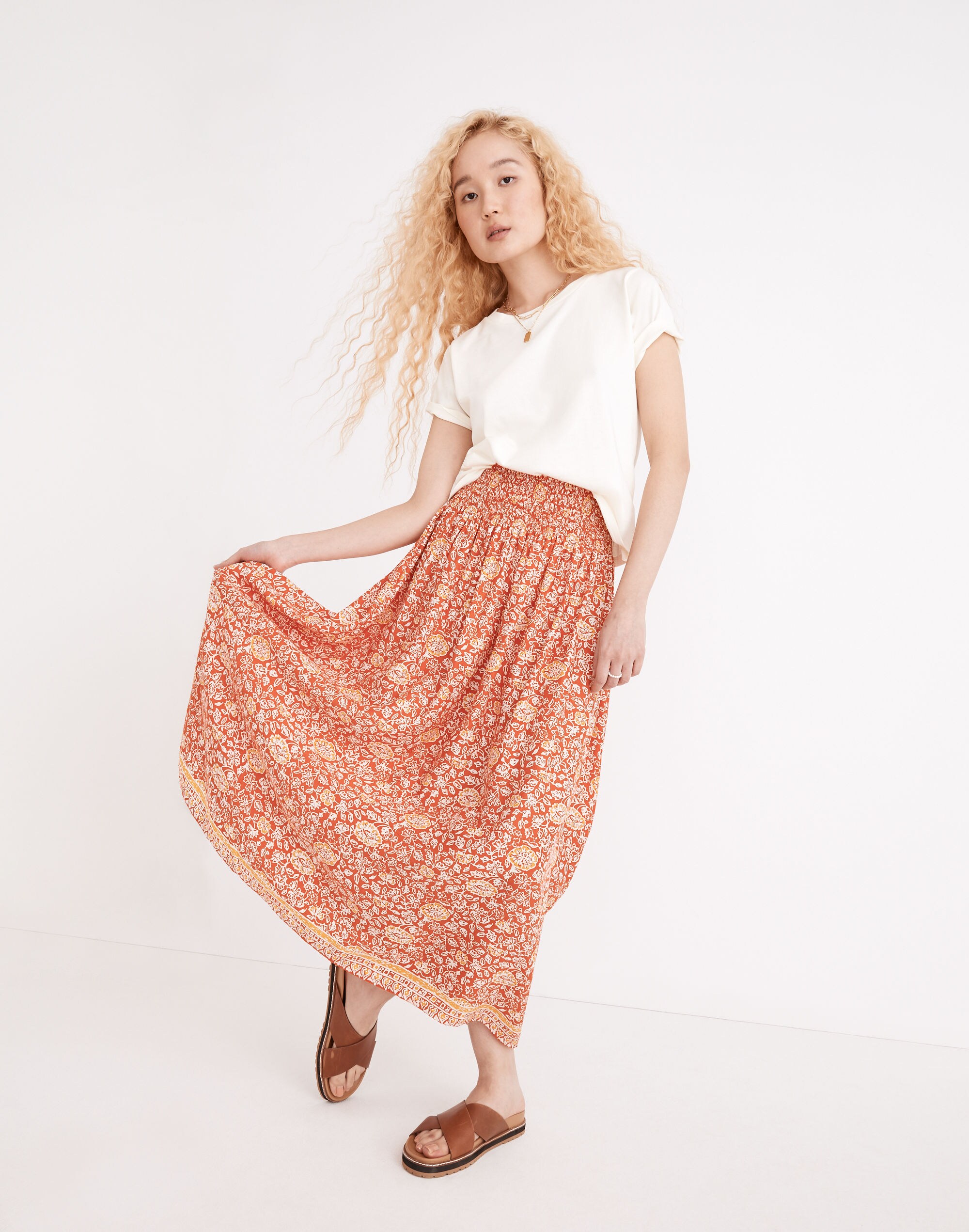 Natalie Martin Silk Bella Maxi Skirt