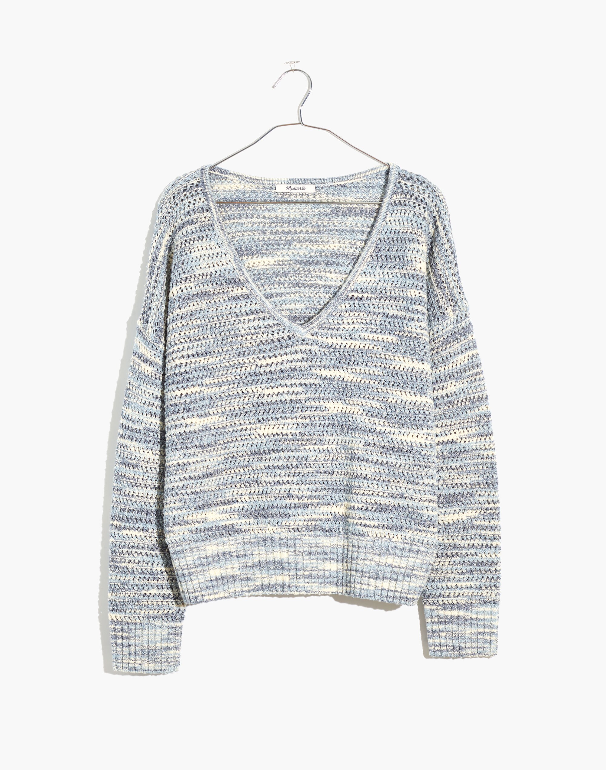 Plus Southbrook Open-Stitch Pullover Sweater in Space-Dye