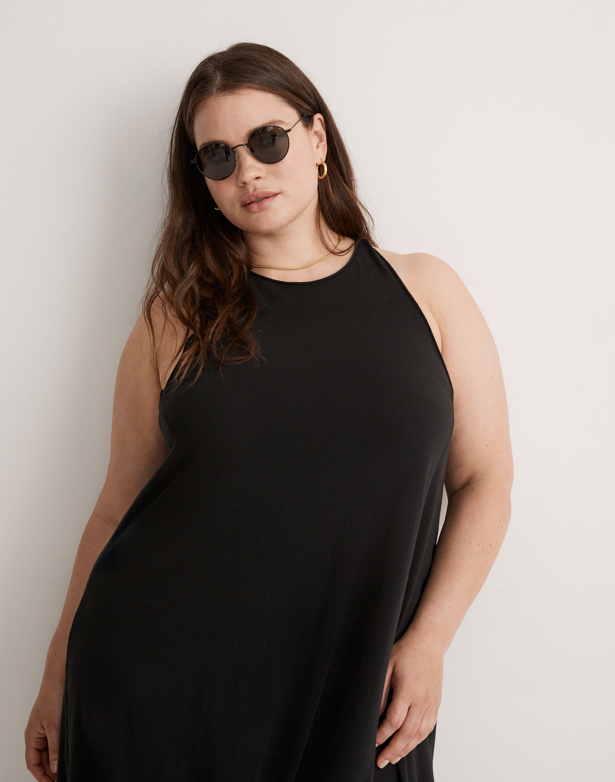 Plus Softfade Cotton Cover-Up Tank Dress