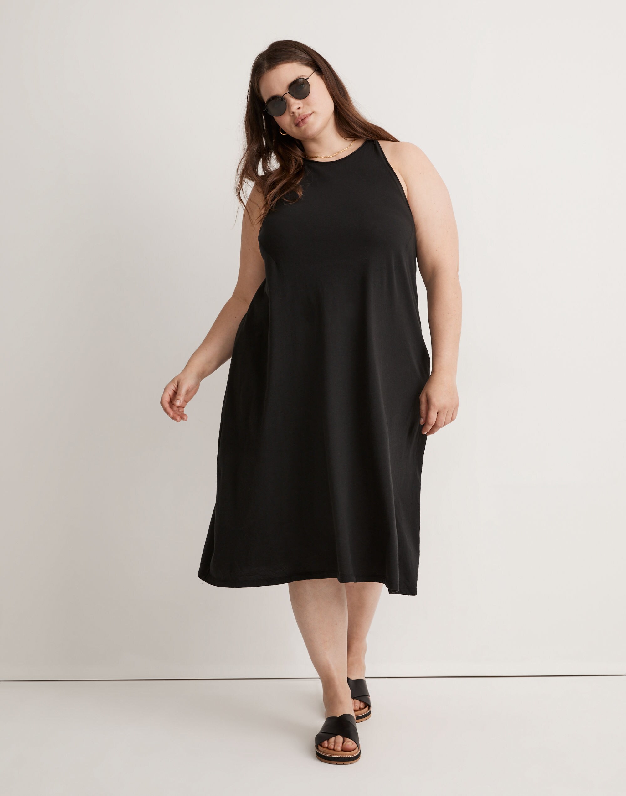 Plus Softfade Cotton Cover-Up Tank Dress