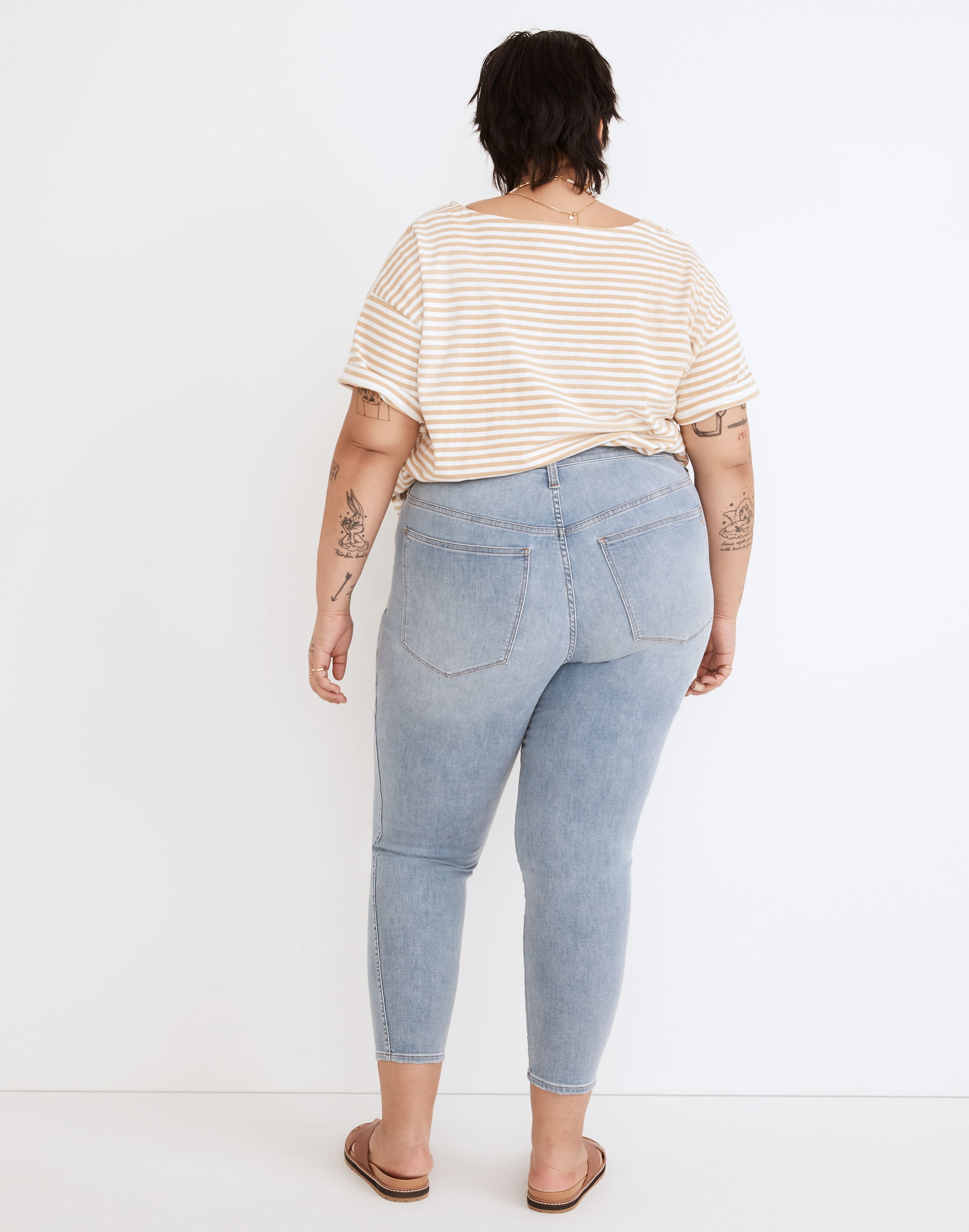 Plus High-Rise Skinny Crop Jeans in Carlton Wash