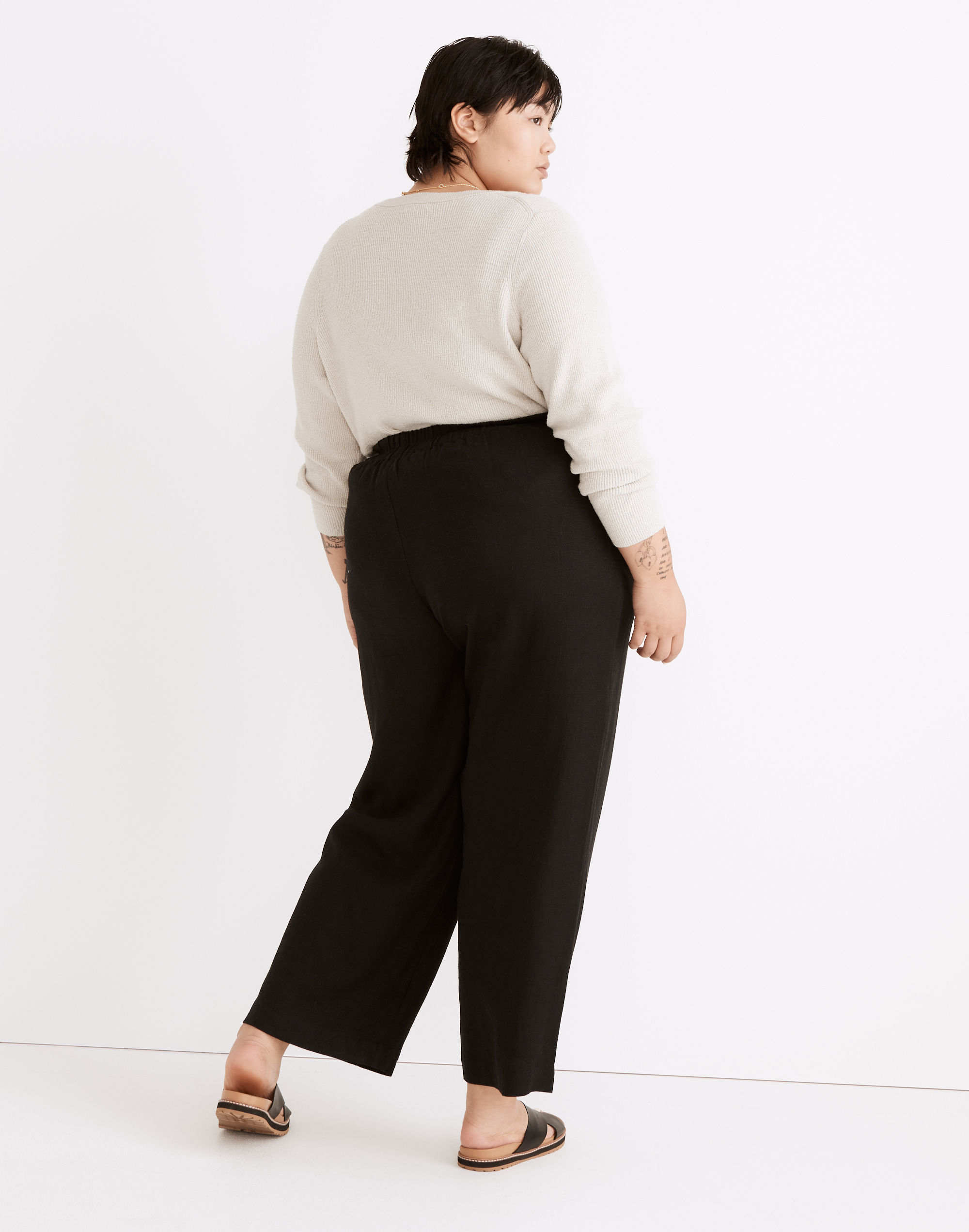 Plus Breezewoven Pull-On High-Rise Straight Pants