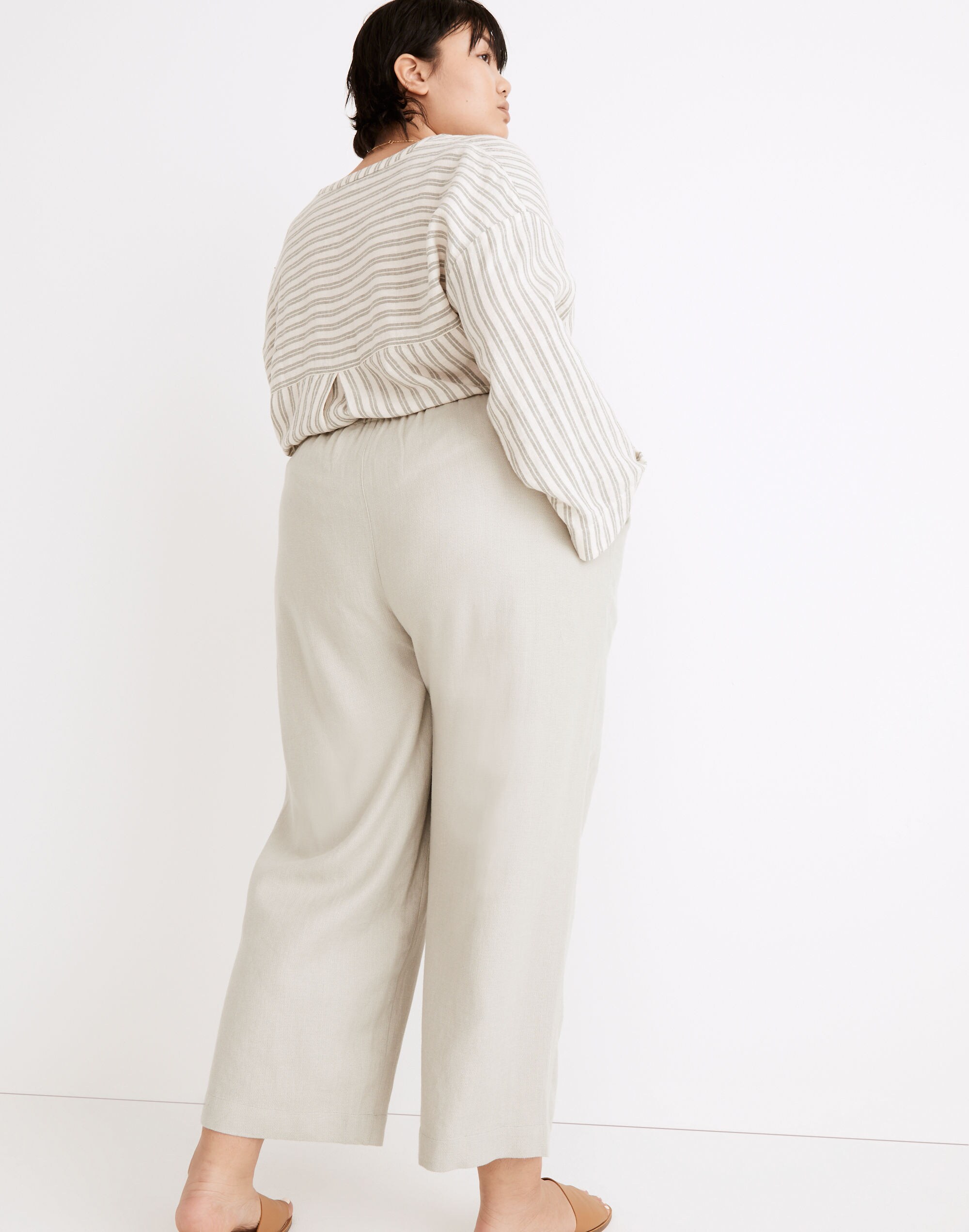 Plus Breezewoven Pull-On High-Rise Straight Pants