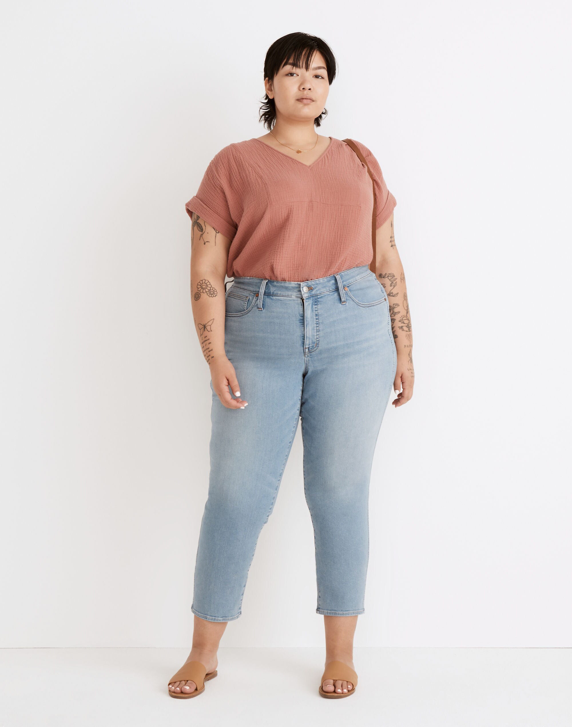 plus mid-rise stovepipe jeans in abell wash