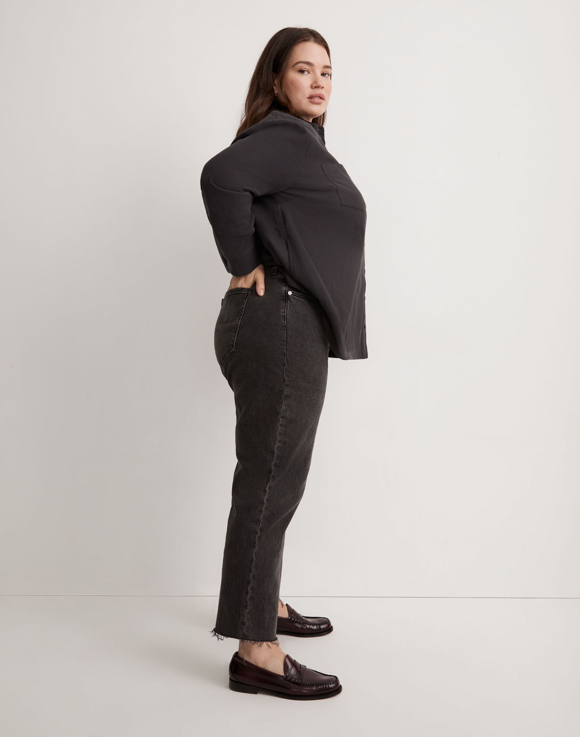 The Curvy Plus Perfect Vintage Straight Jean in Lunar Wash