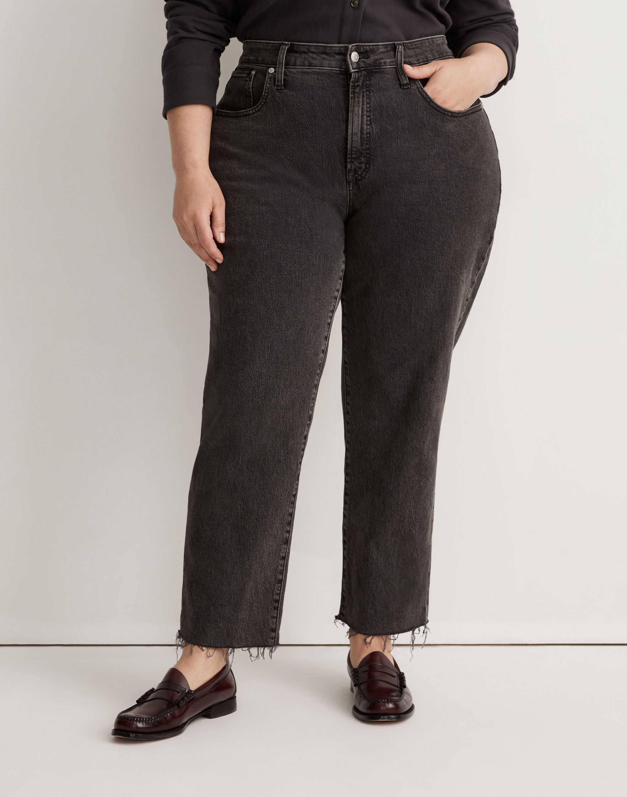 The Curvy Plus Perfect Vintage Straight Jean in Lunar Wash