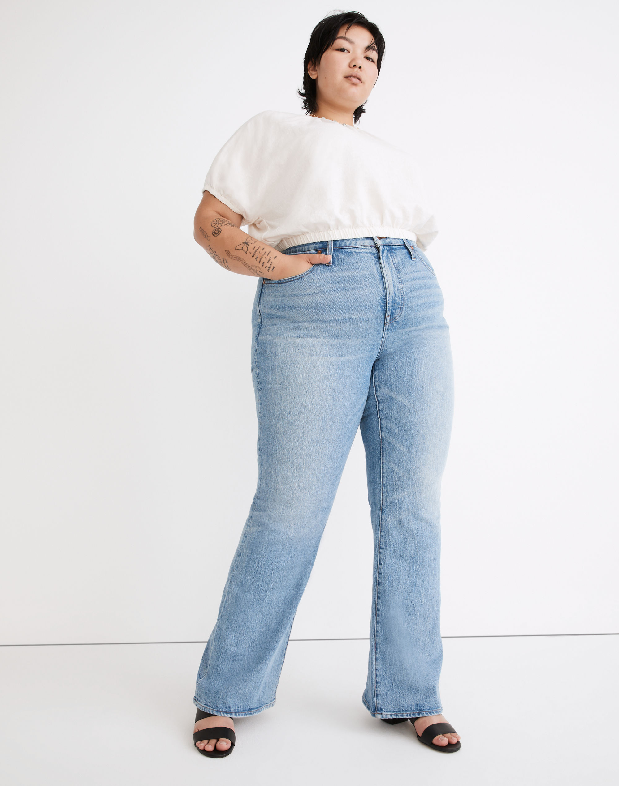 The Plus Perfect Vintage Flare Jean in Delavan Wash