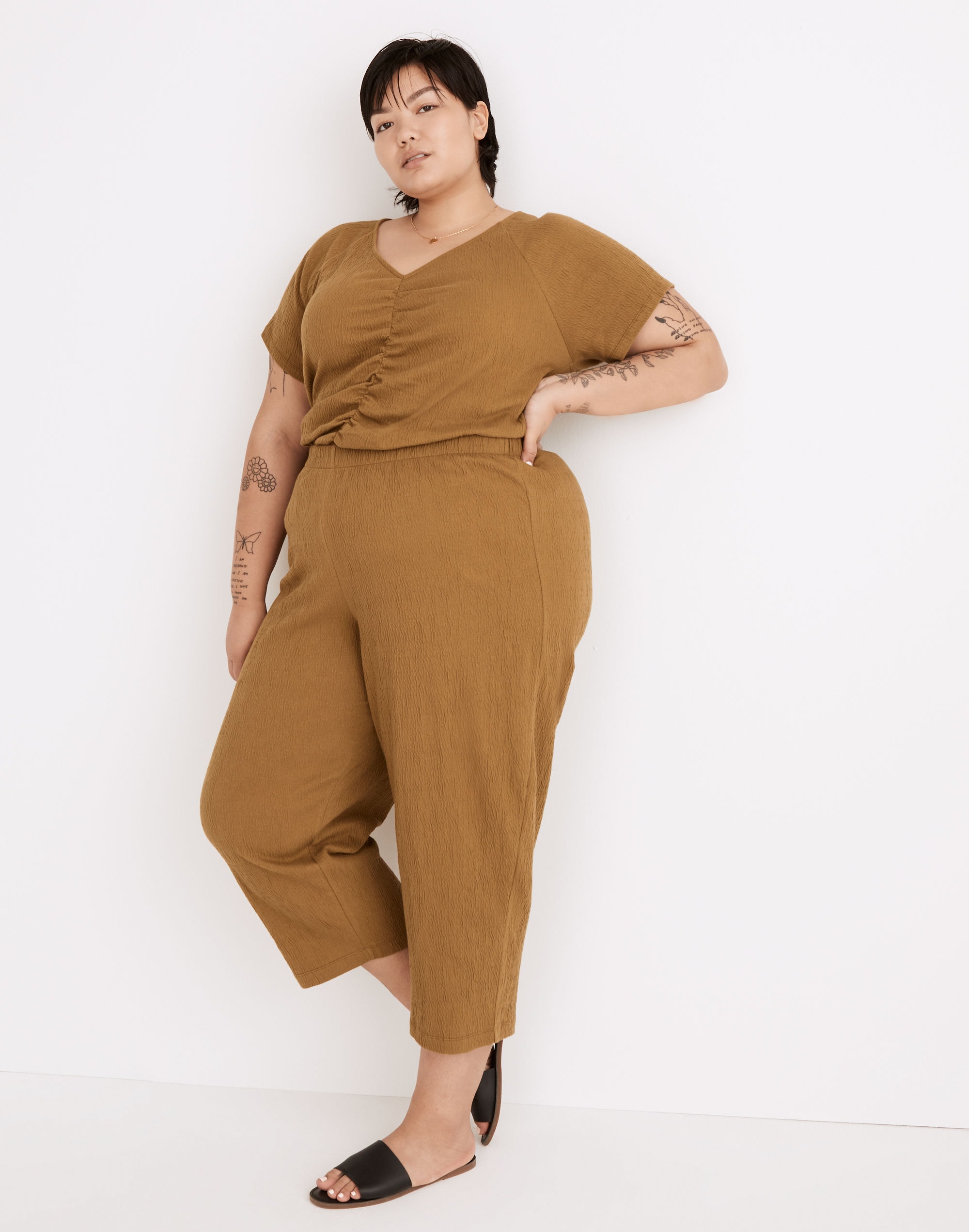 Plus Knit Lightspun Pull-On Pants in Stripe