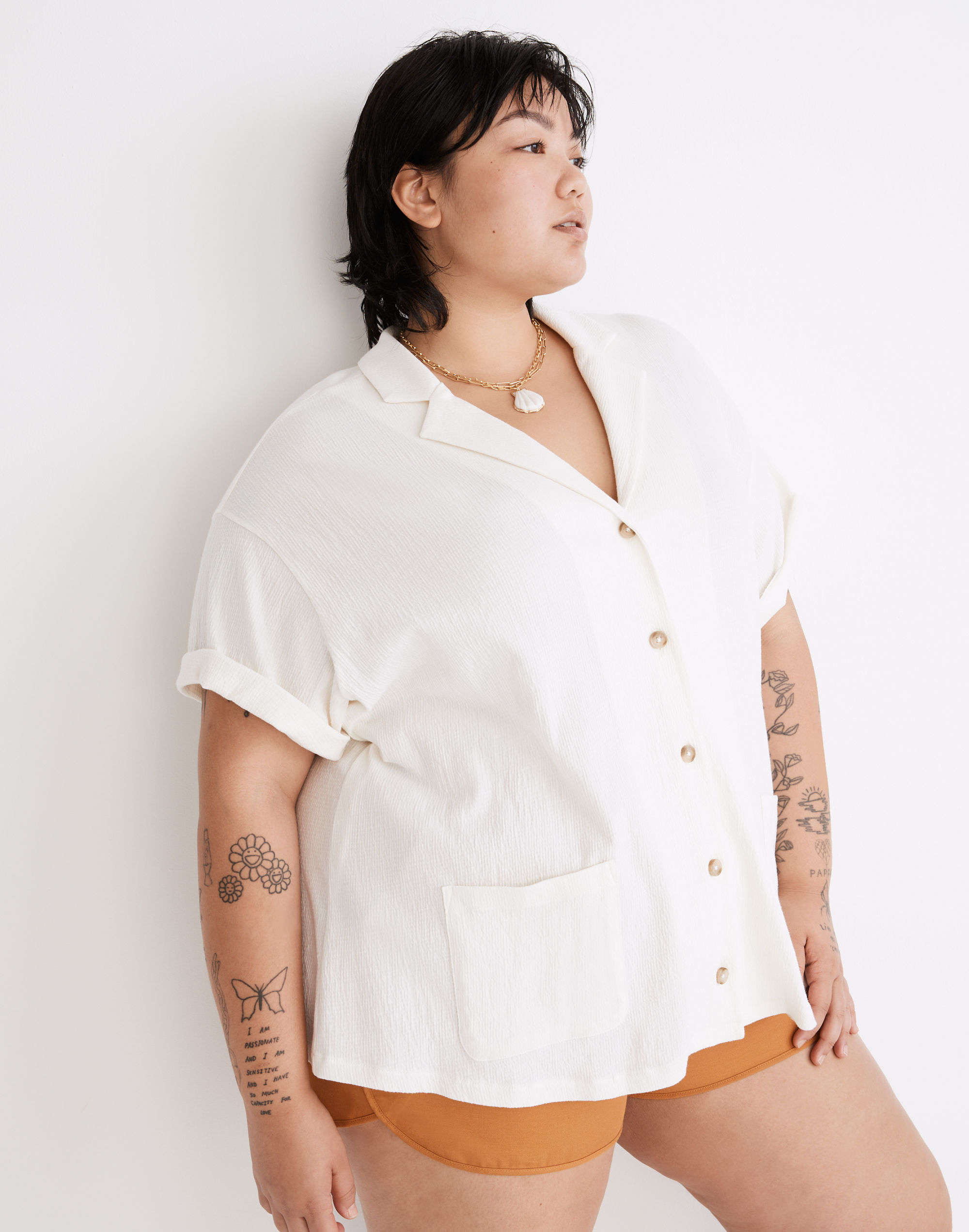 Plus Knit Lightspun Camp Shirt