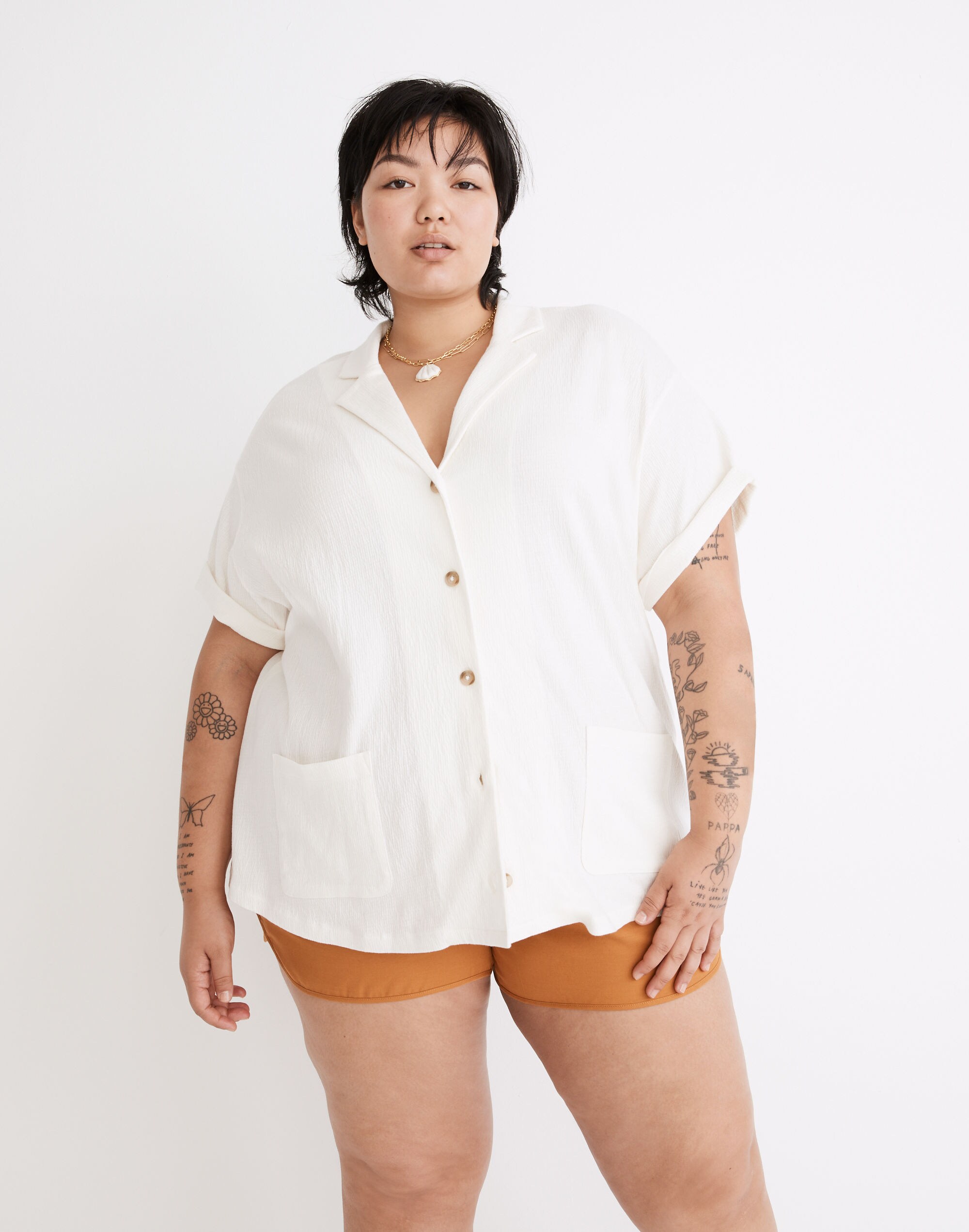 Plus Knit Lightspun Camp Shirt