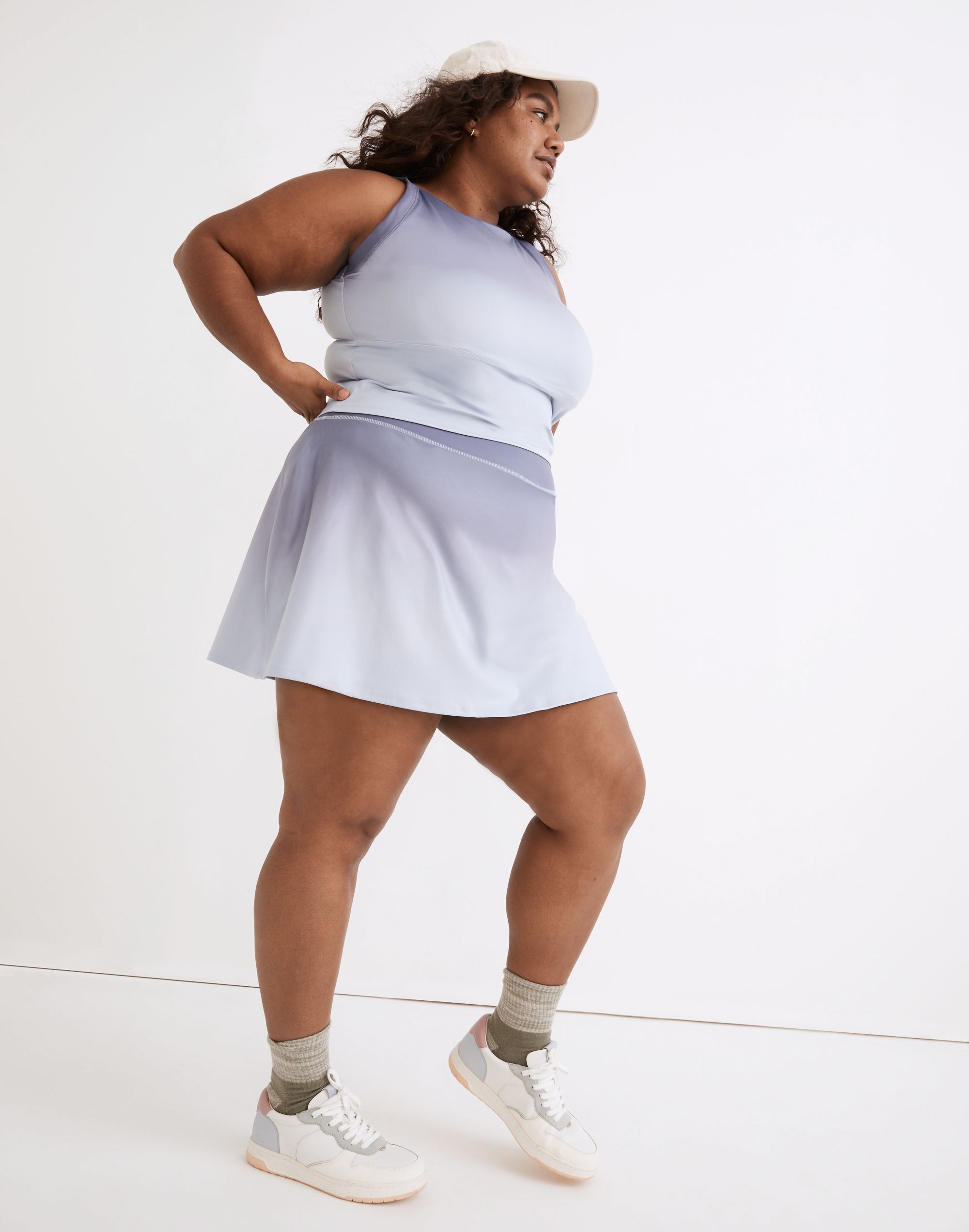 Plus MWL Flex Cutout-Back Tank in Ombr&eacute; Print