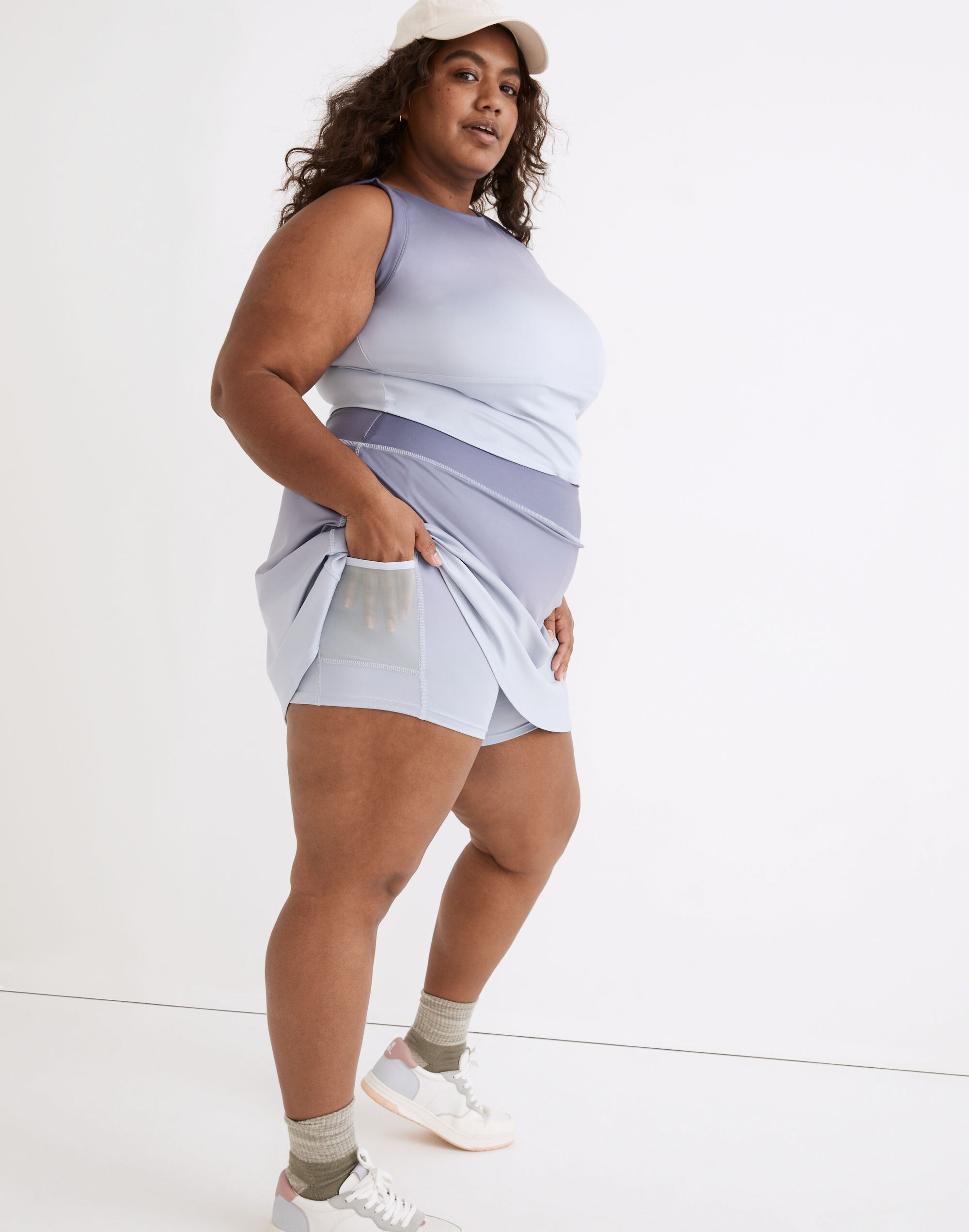 Plus MWL Flex Fitness Skirt in Ombr&eacute; Print