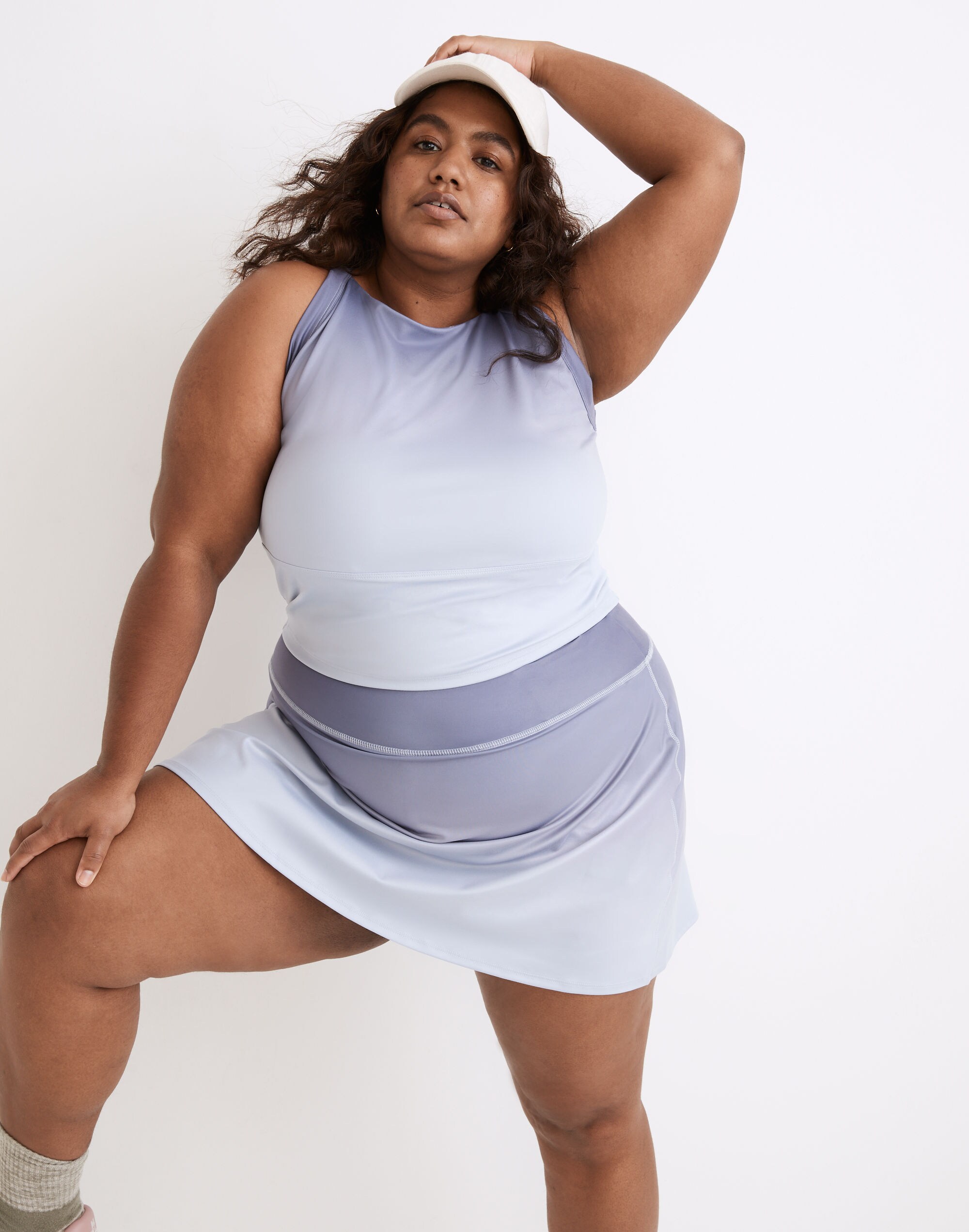 Plus MWL Flex Fitness Skirt in Ombr&eacute; Print